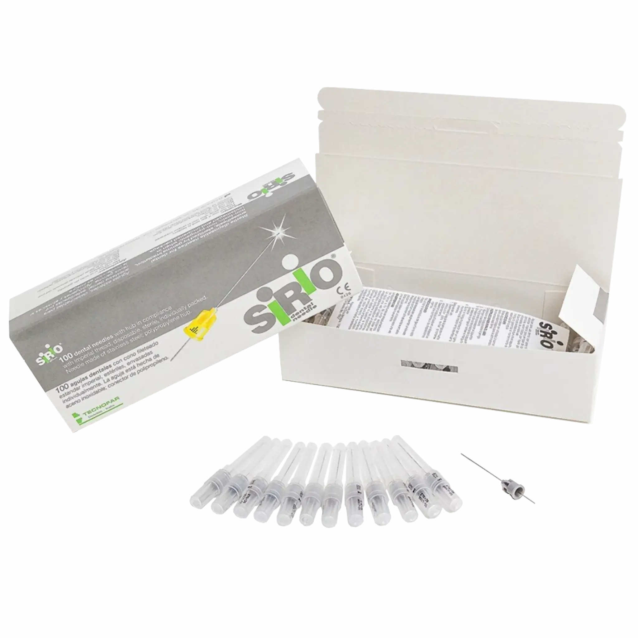 Aguja Dental Larga 27G x 38mm. Sirio. Insumos Dentales