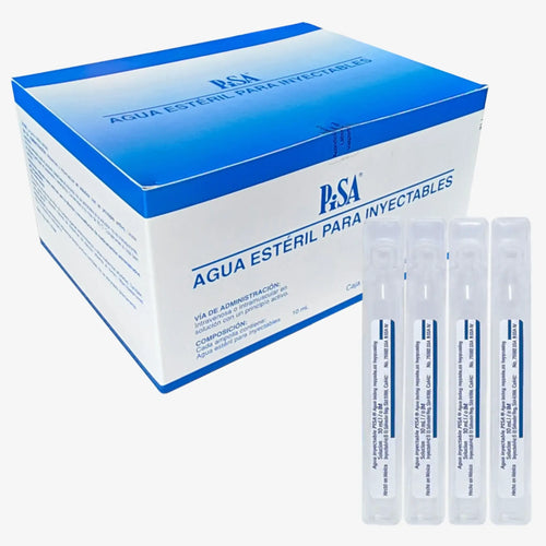 Agua Bidestilada en ampollas de 10ml. Insumos Médicos
