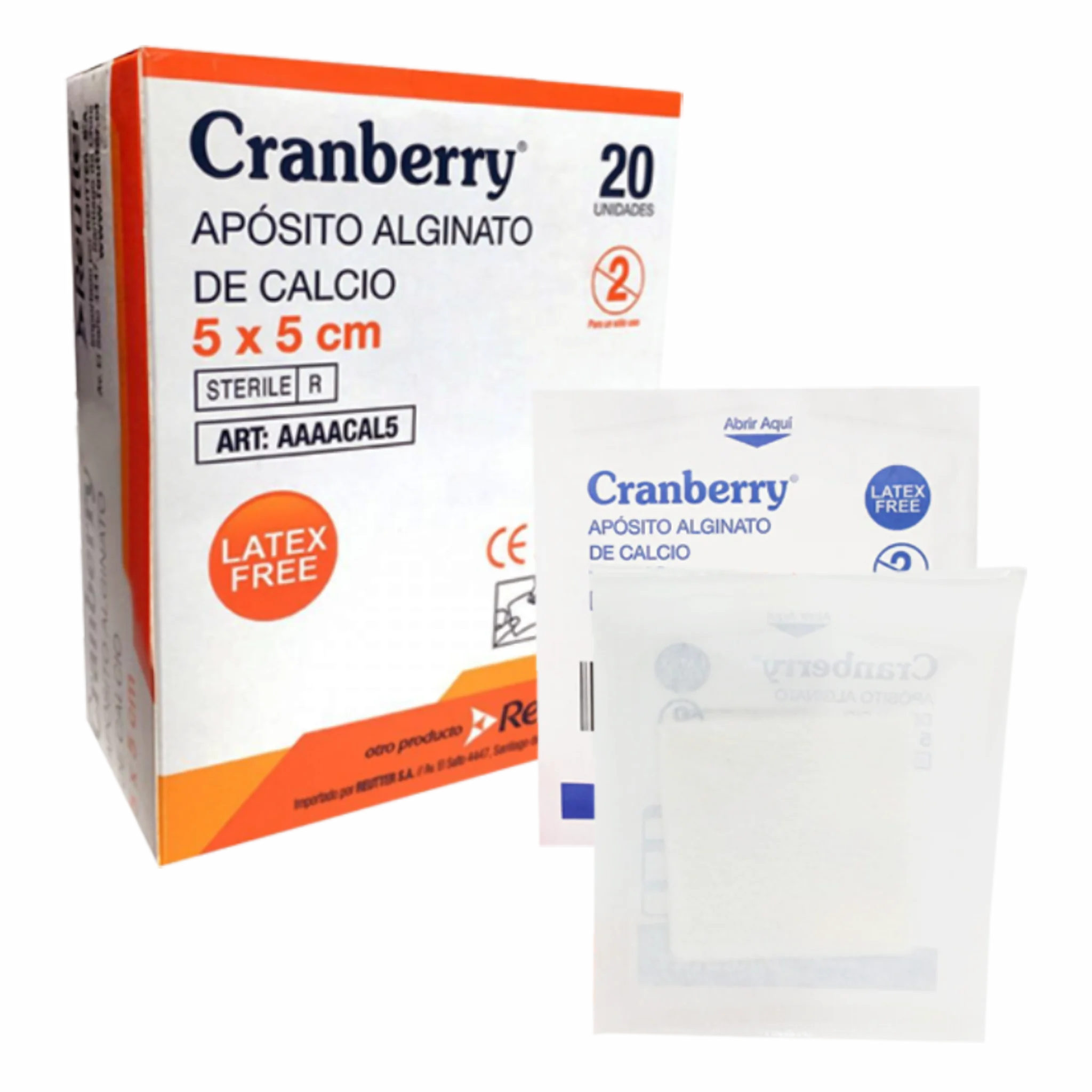 Apósito Alginato de Calcio 5x5cms. Insumos Médicos