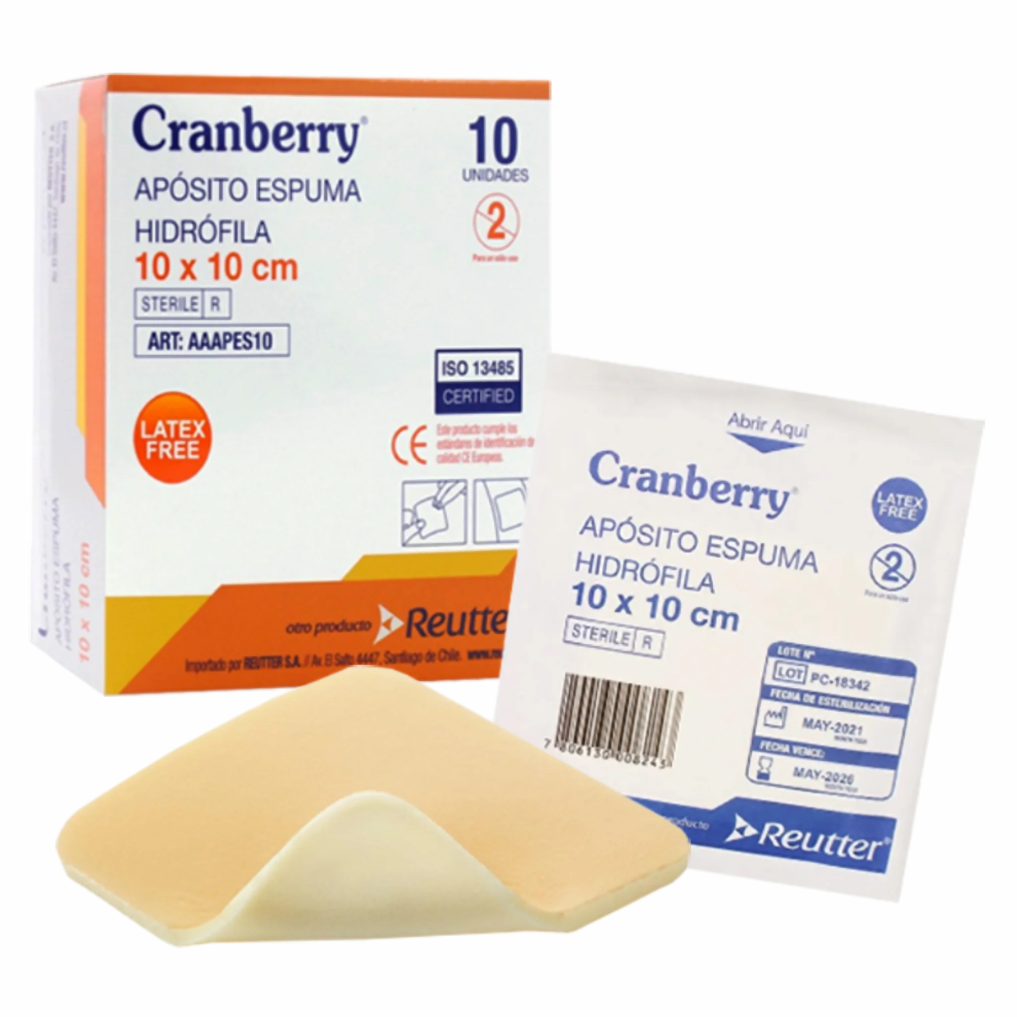 Apósito Espuma Hidrofílica 10x10cms. Insumos Médicos