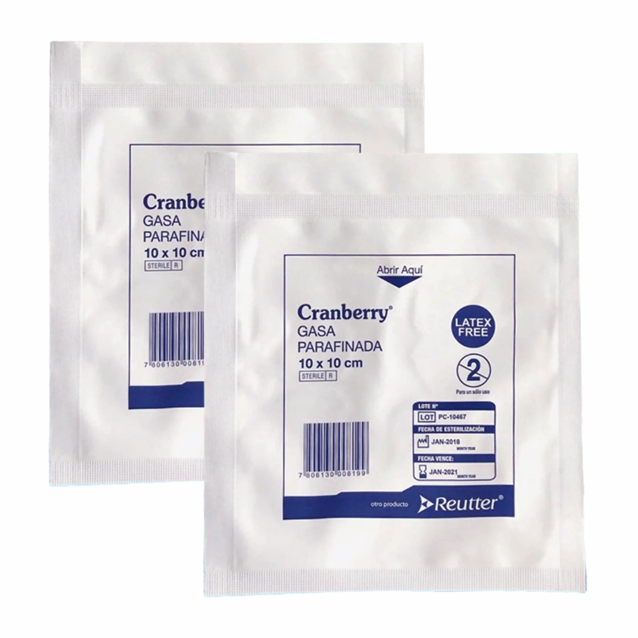 Gasa Parafinada 10x10cms. Insumos Médicos