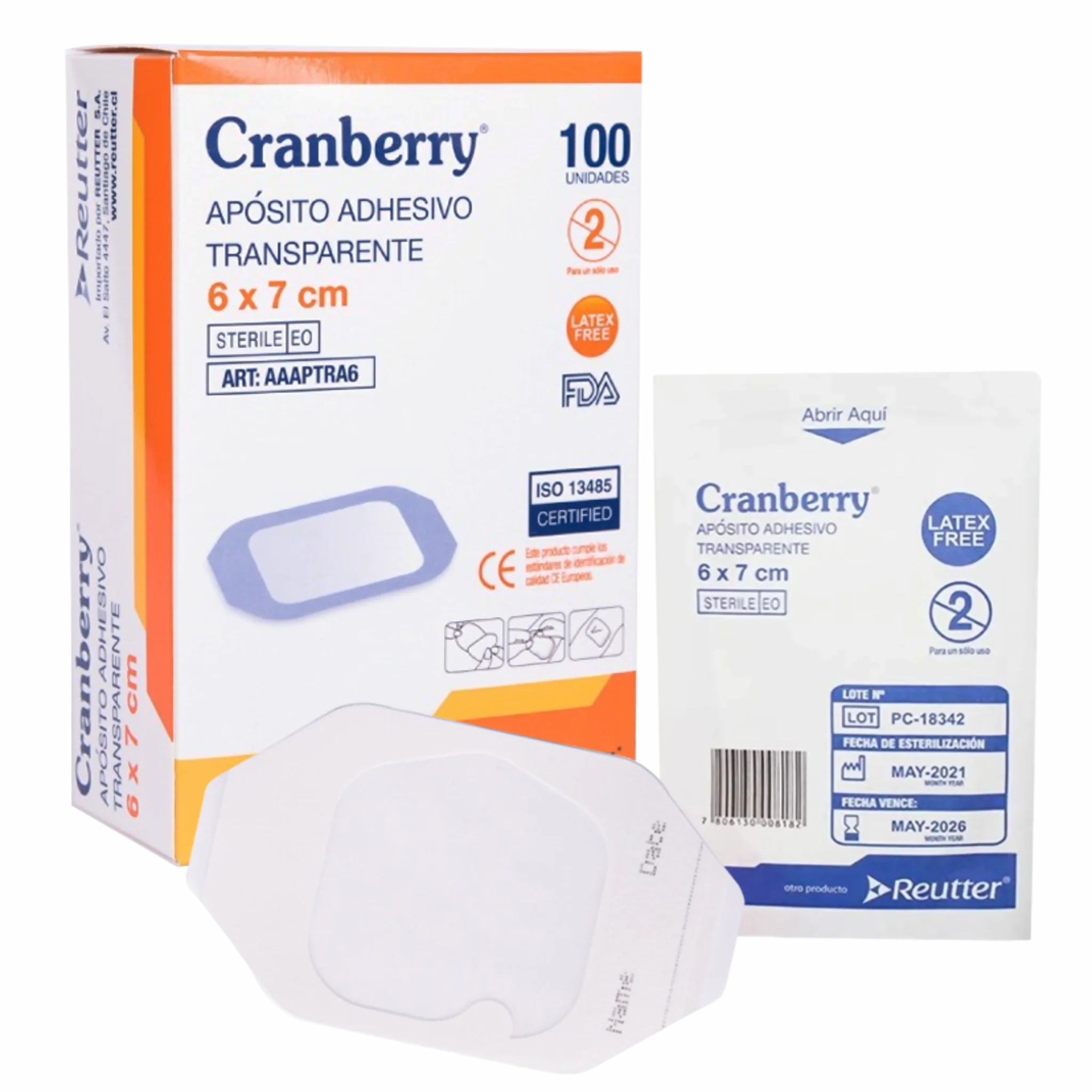 Apósito Transparente 6x7cms. Insumos Médicos