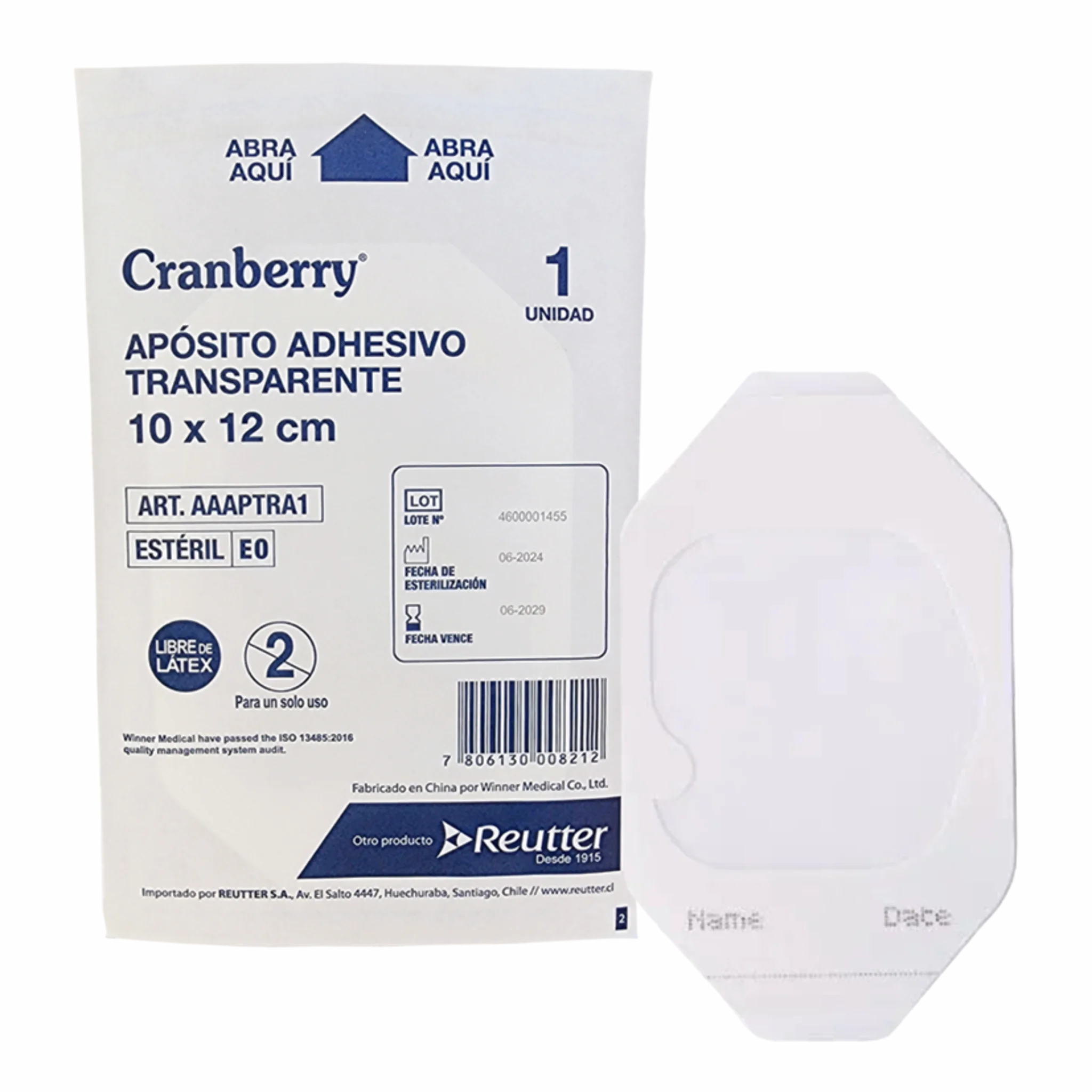 Apósito Transparente 10x12cms. Insumos Médicos