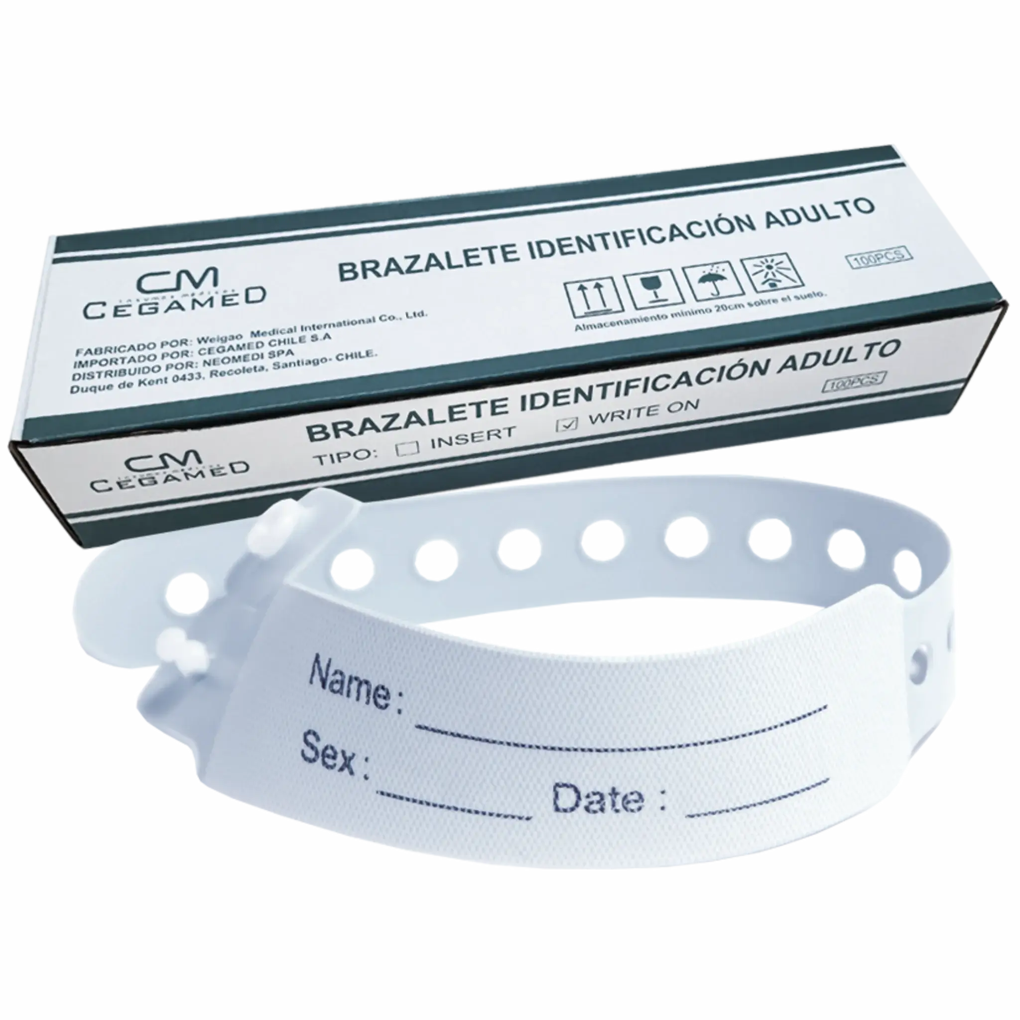 Brazalete Identificación adulto. Insumos Médicos