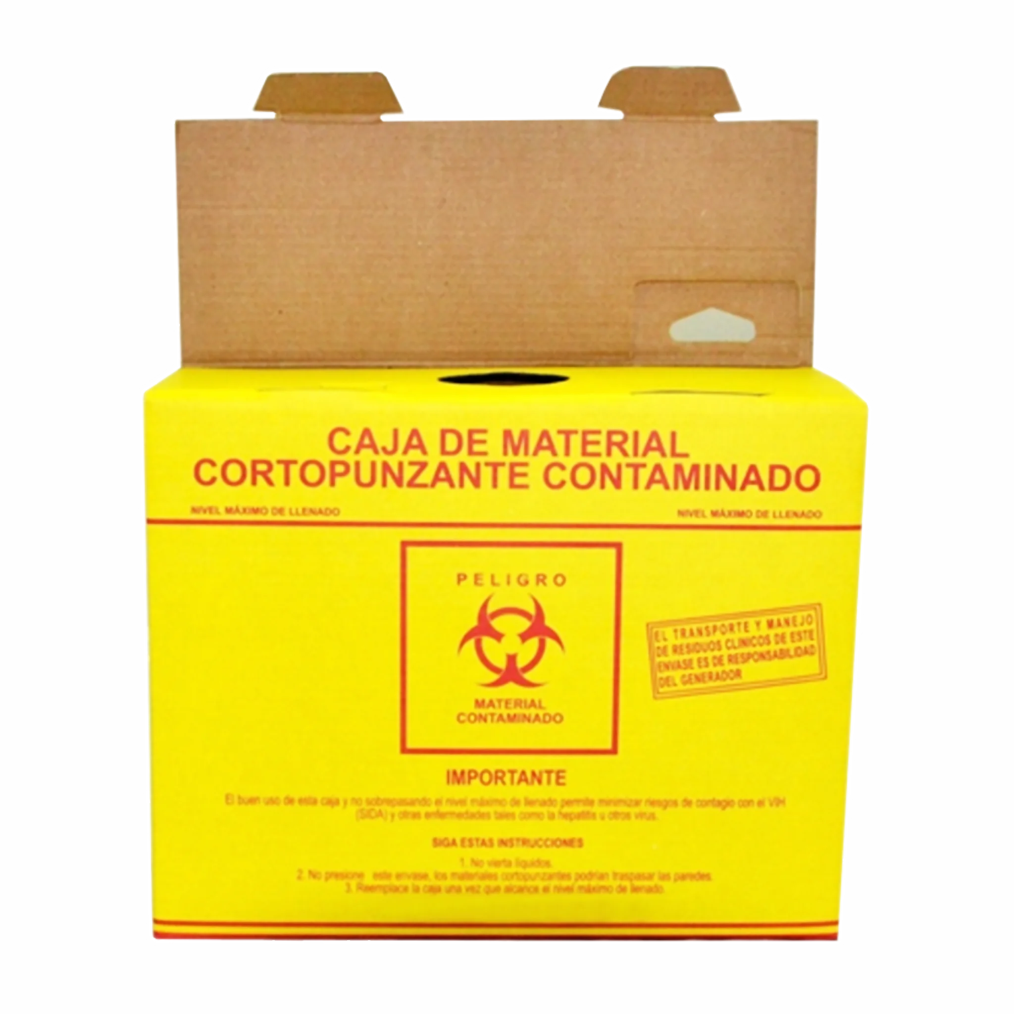 Caja Desechos Cortopunzantes Grande. Insumos Médicos