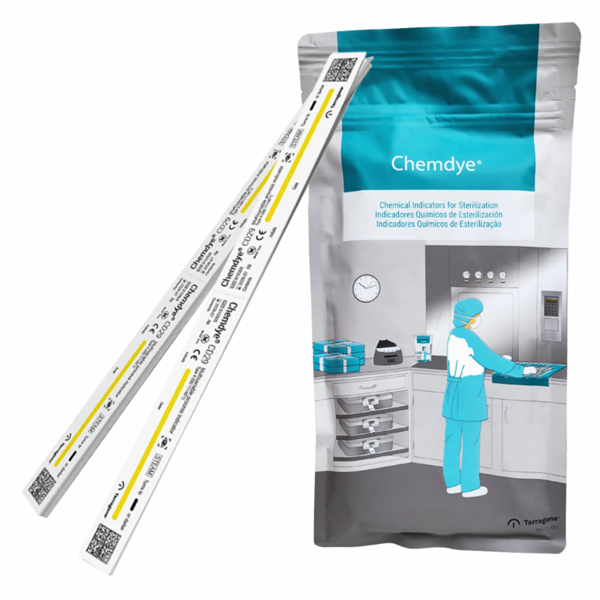 Control Químico Esterilización Interno Autoclave Tiras. Insumos Médicos