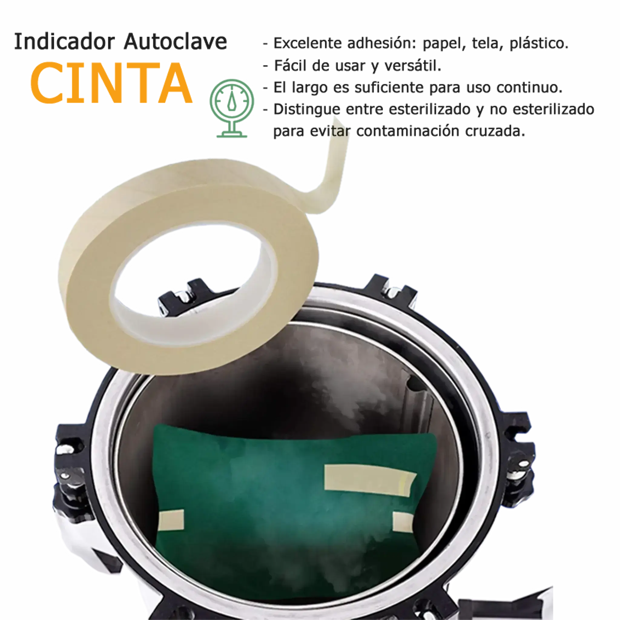 Control Químico Esterilización Autoclave Externo Rollo. Insumos Médicos