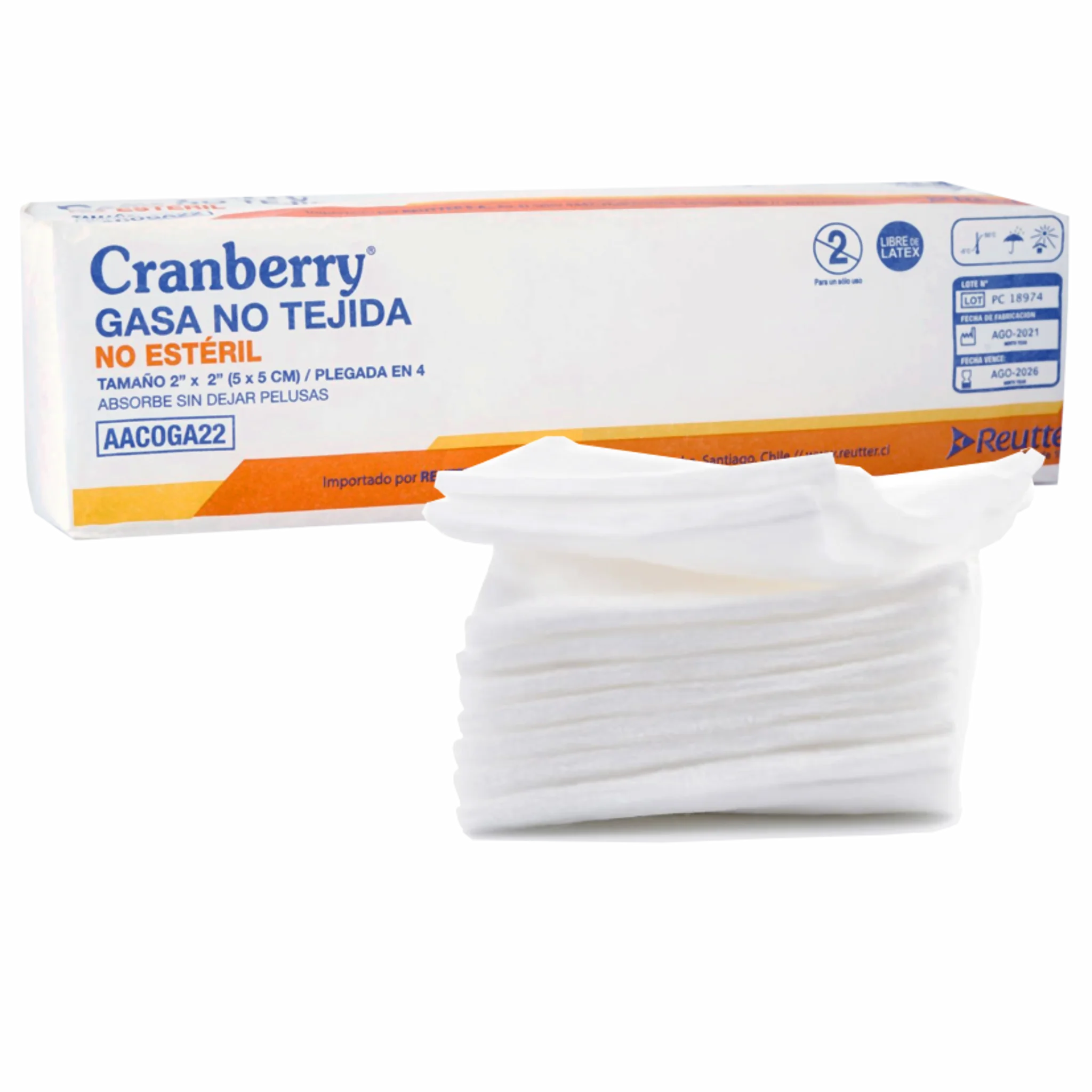 Gasa No Tejida No Estéril 5x5cm. Insumos Médicos