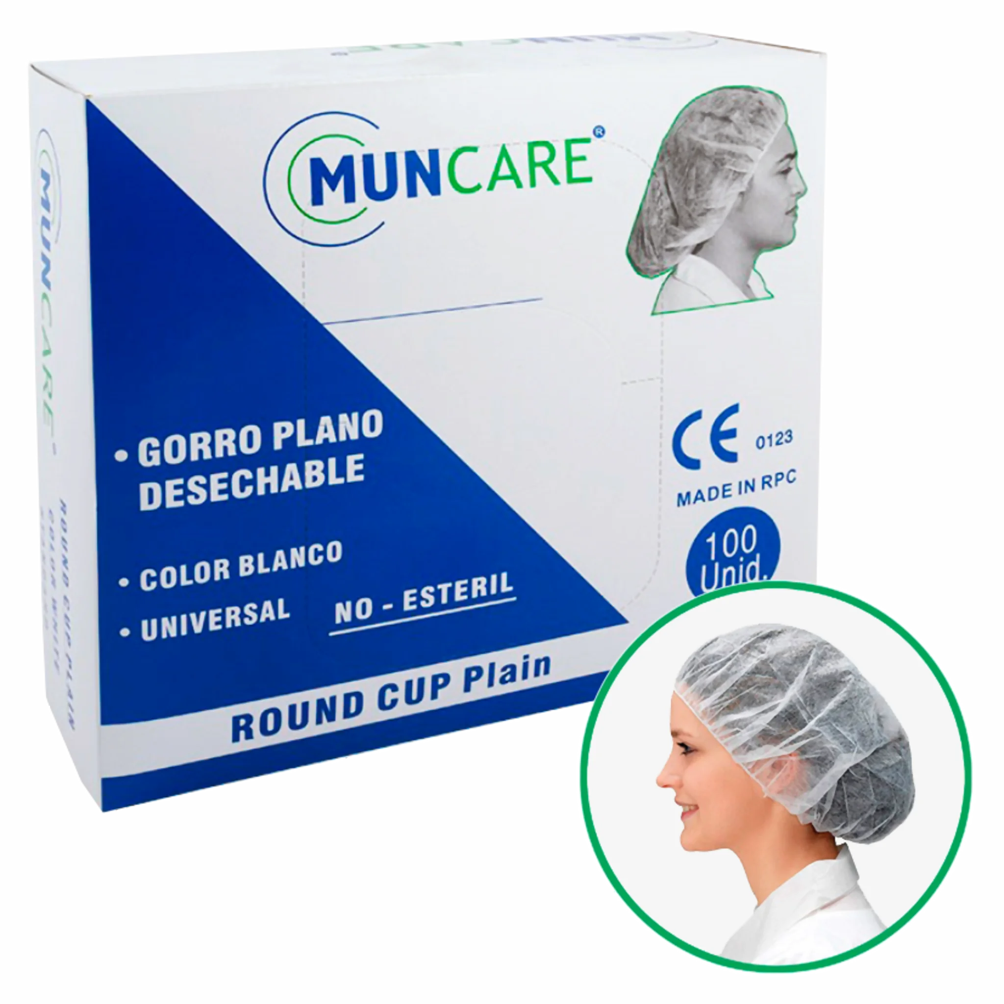 Gorros Clip blancos. Insumos Médicos