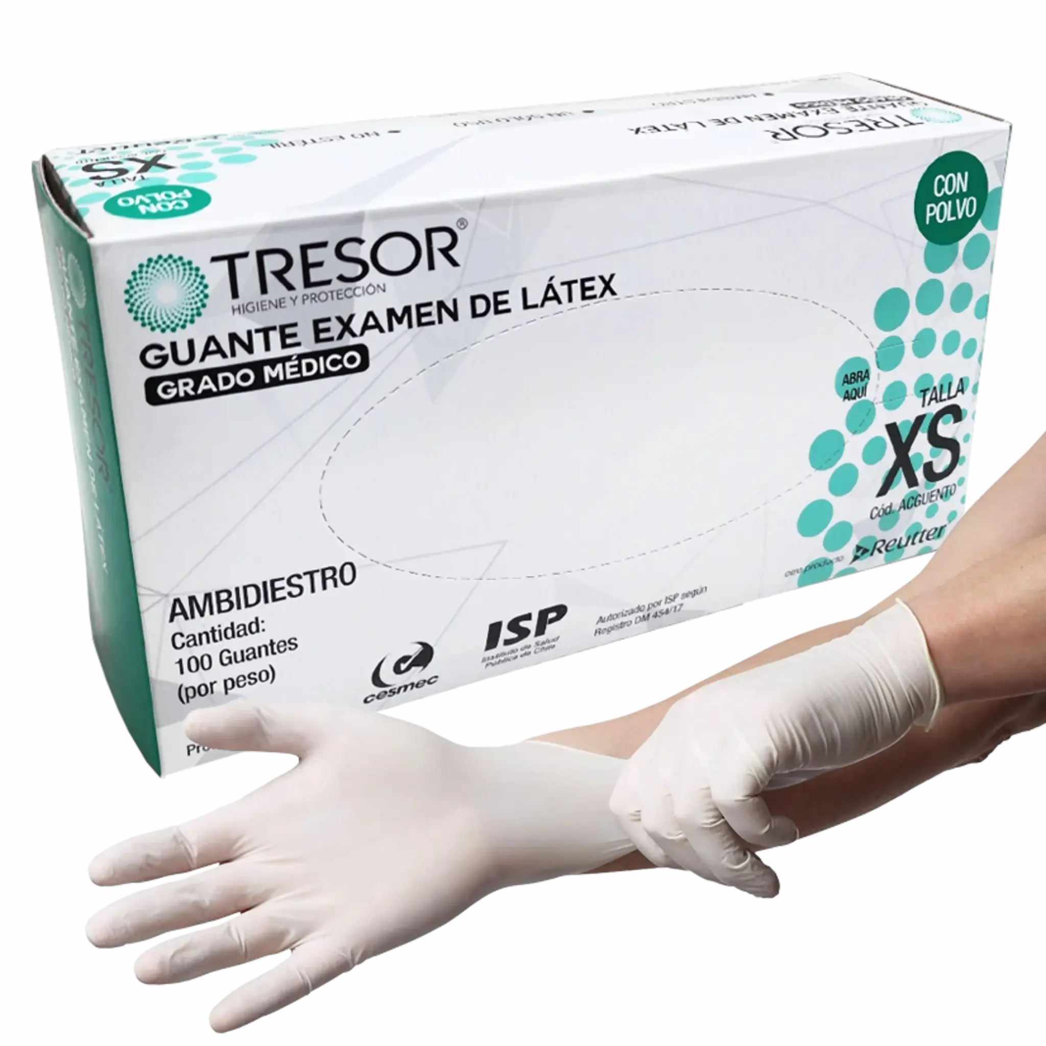 Guantes de Látex talla XS. Insumos Médicos