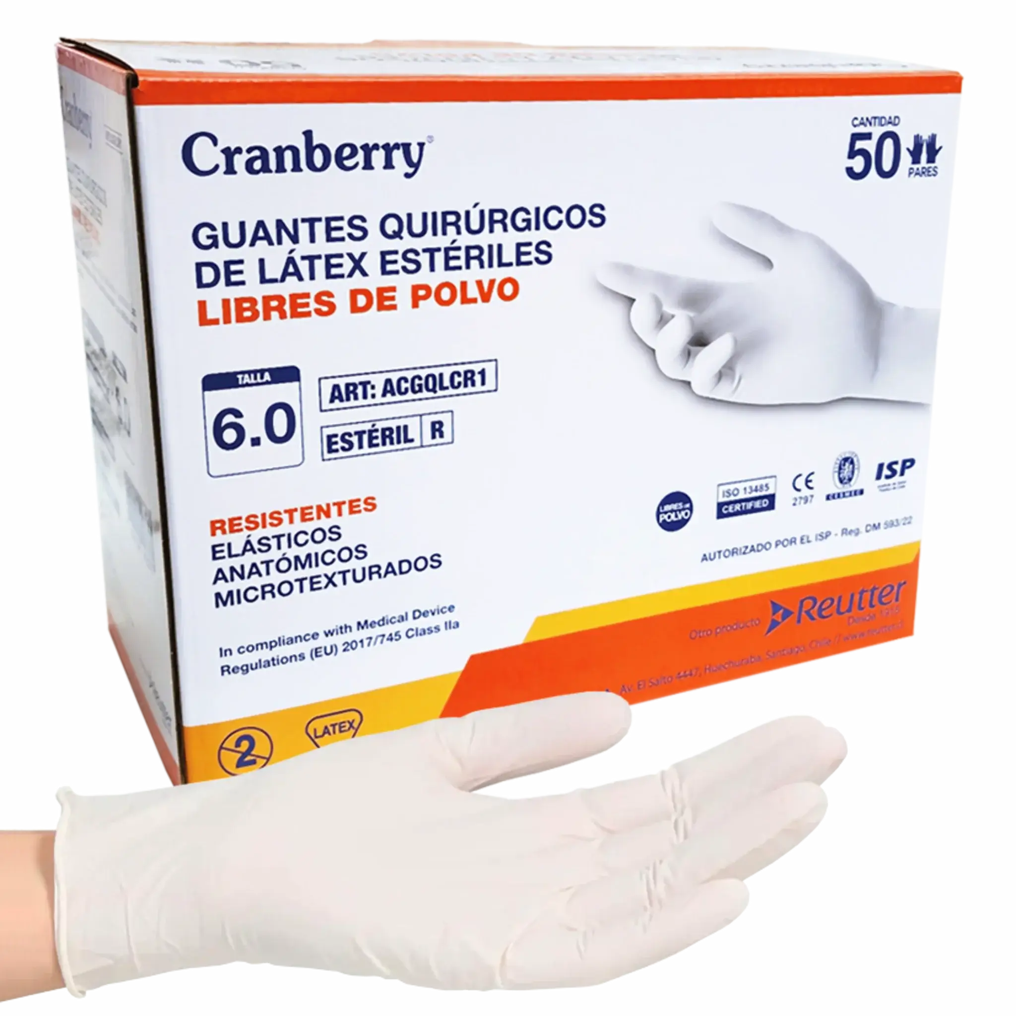 Guantes Quirúrgicos Estériles talla 6,0. Insumos Médicos