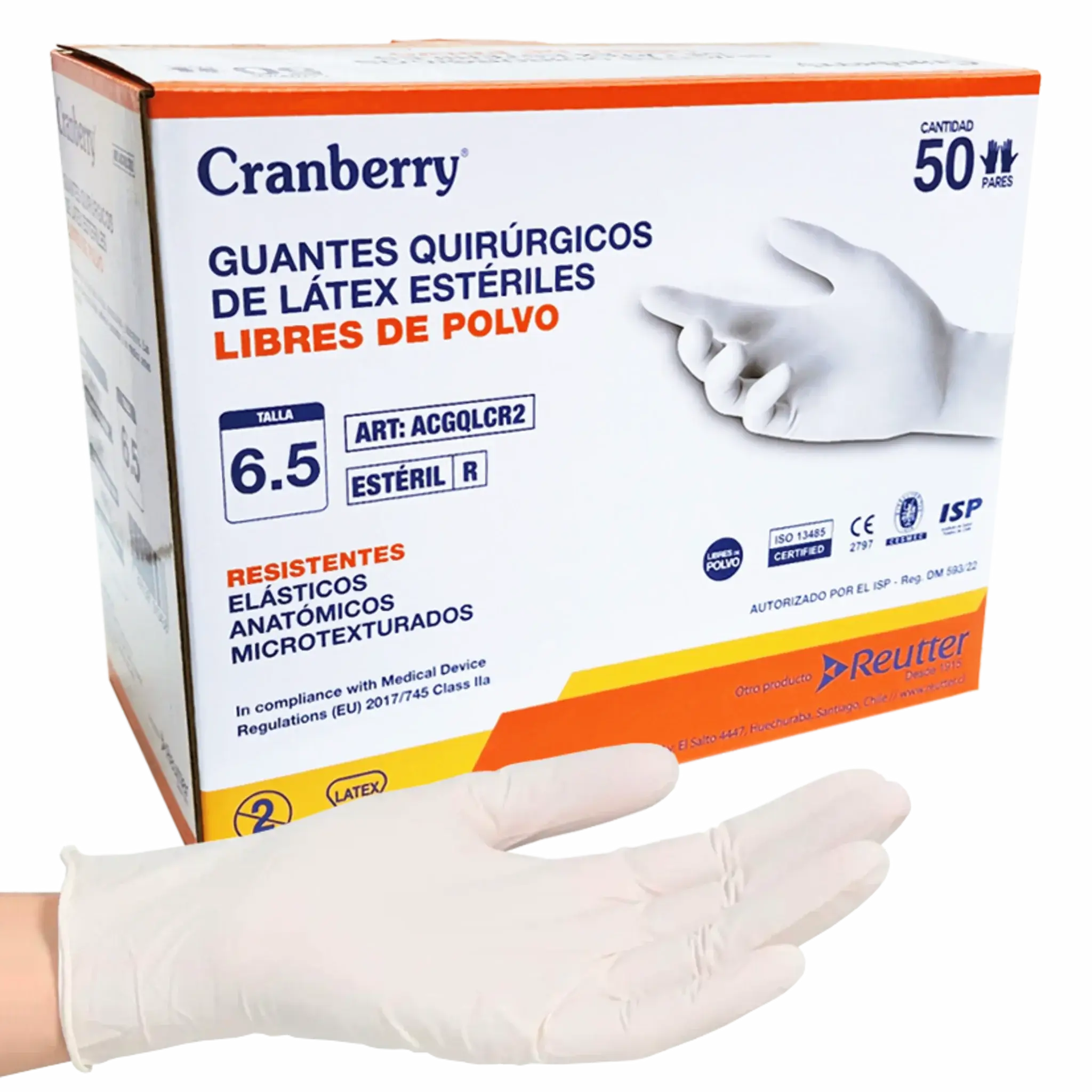 Guantes Quirúrgicos Estériles talla 6,5. Insumos Médicos