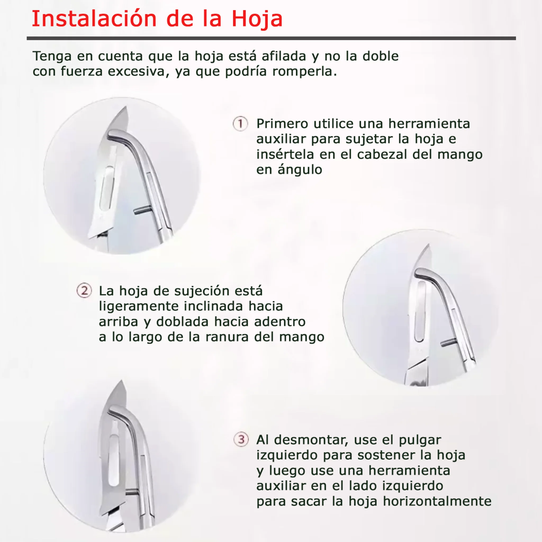 Hoja de Bisturí. Insumos Médicos