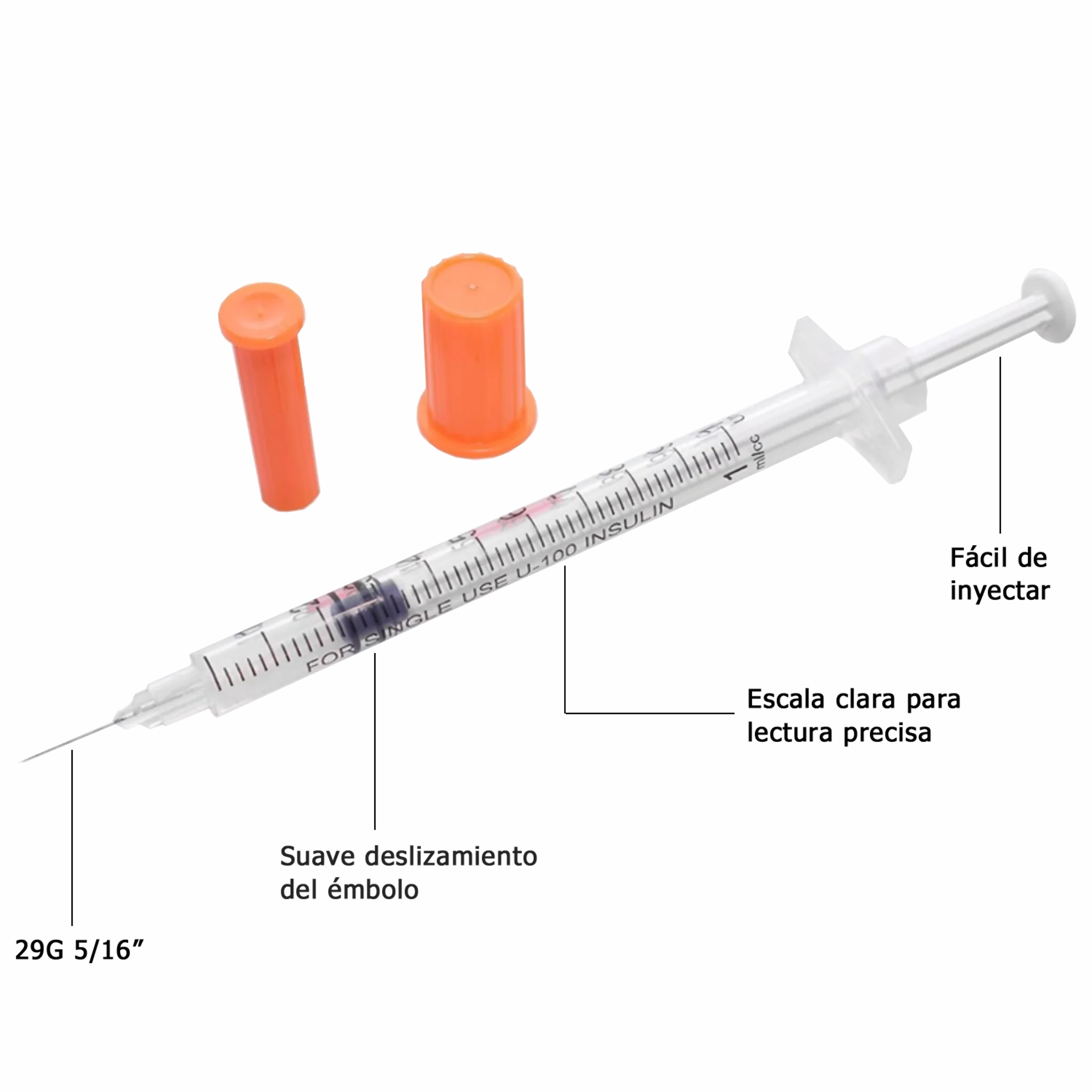 Jeringa Insulina de 100UI. Insumos Médicos