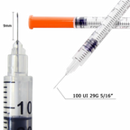 Jeringa Insulina de 100UI. Insumos Médicos