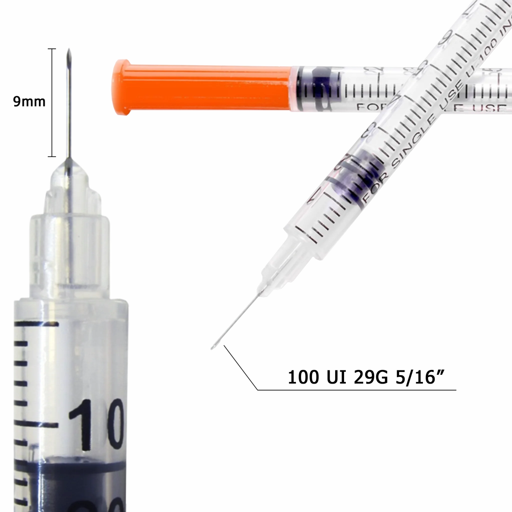 Jeringa Insulina de 100UI. Insumos Médicos