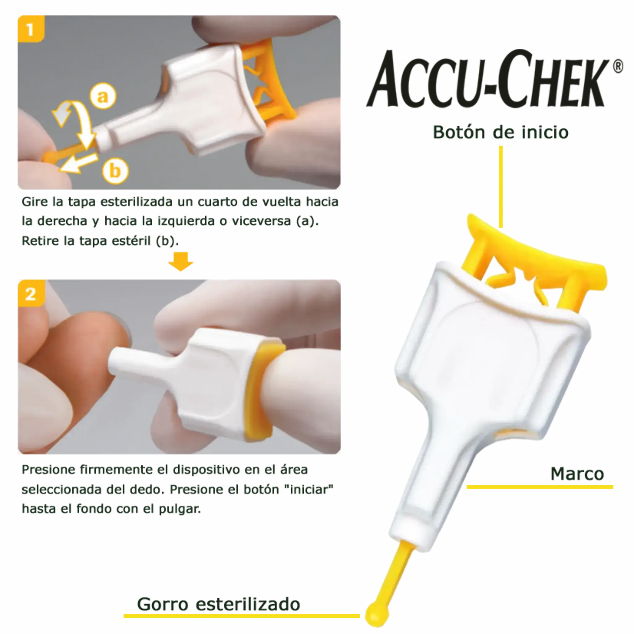 Lancetas Accu-Chek® Safe T Pro Uno. Insumos Médicos