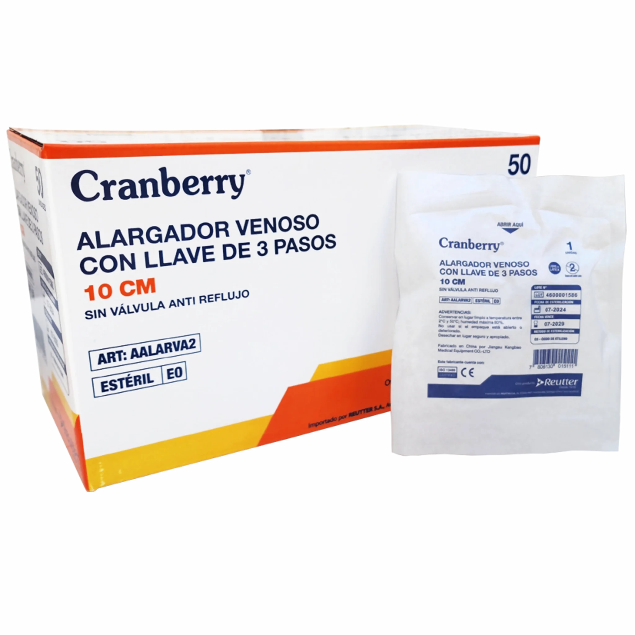 Llave 3 Pasos con Alargador 10cms. Insumos Médicos