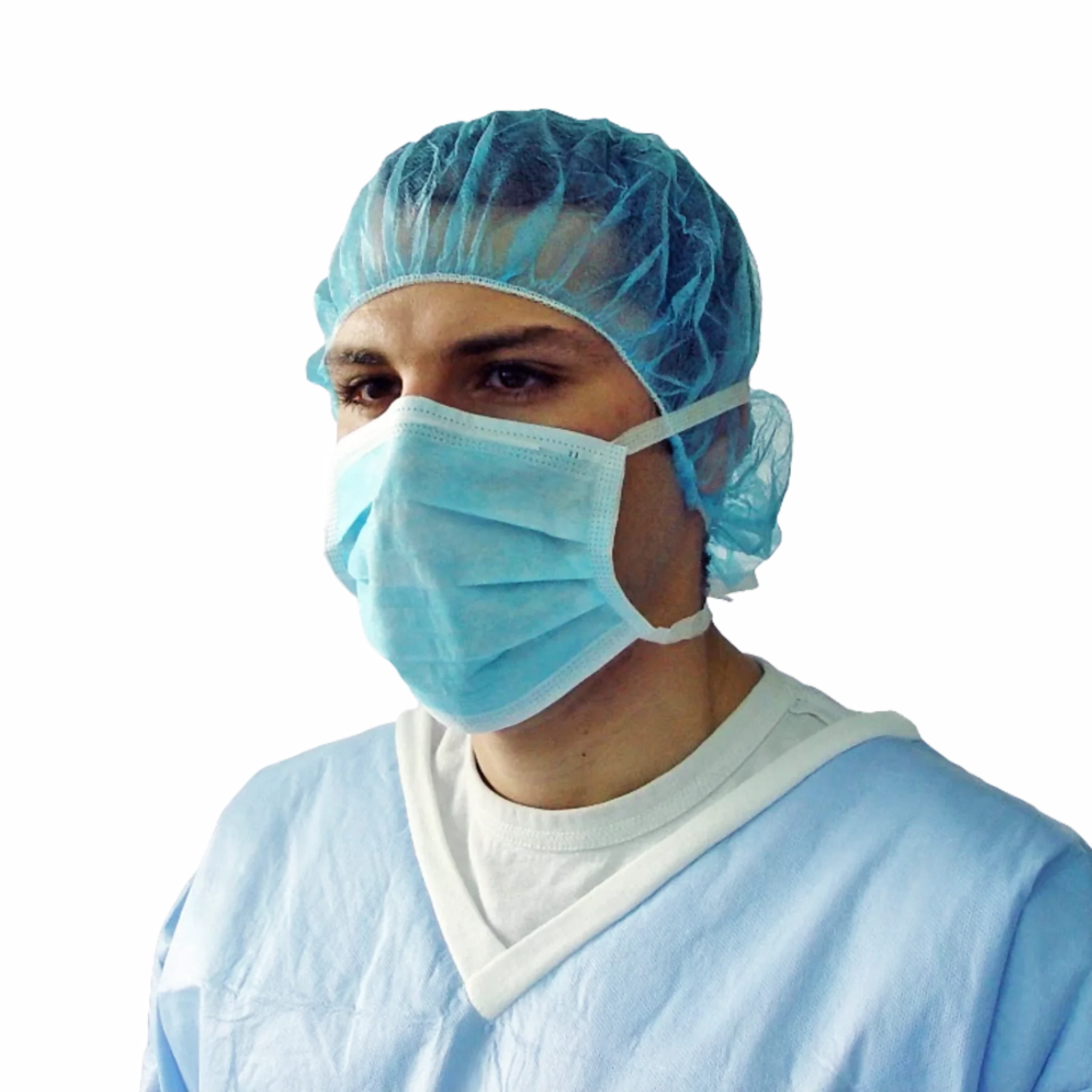 Mascarillas 3 Pliegues con Amarras. Insumos Médicos