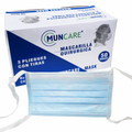 Mascarillas 3 Pliegues con Amarras. Insumos Médicos