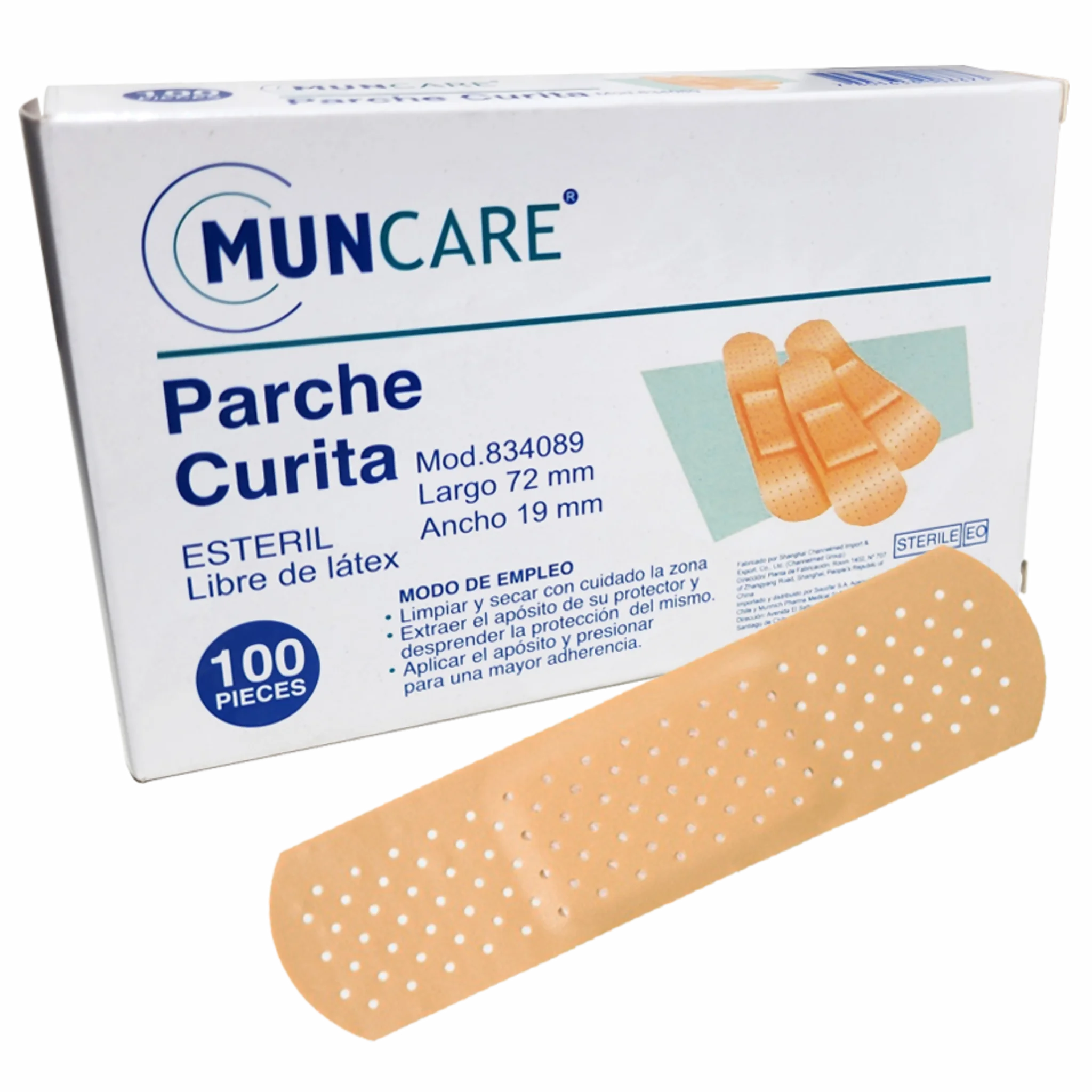 Parche Curita Standard Rectangular. Insumos Médicos