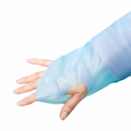 Pechera Polietileno Azul Desechable con Mangas y Ojal. Insumos Médicos