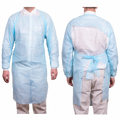 Pechera Polietileno Azul Desechable con Mangas y Puño. Insumos Médicos