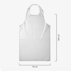 Pechera Polietileno Corta Blanca Sin Mangas. Insumos Médicos