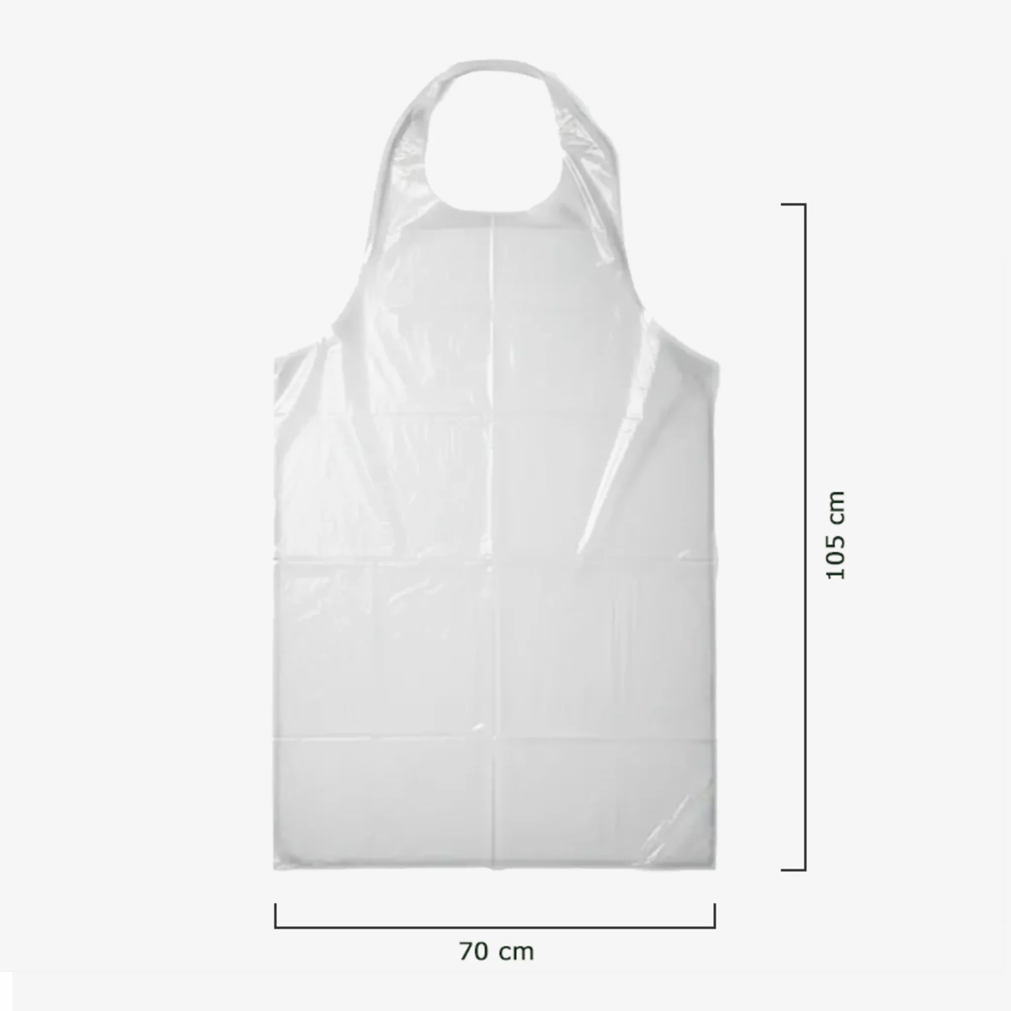 Pechera Polietileno Corta Blanca Sin Mangas. Insumos Médicos