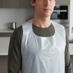 Pechera Polietileno Corta Blanca Sin Mangas. Insumos Médicos