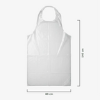 Pechera Polietileno Larga Blanca Sin Mangas. Insumos Médicos