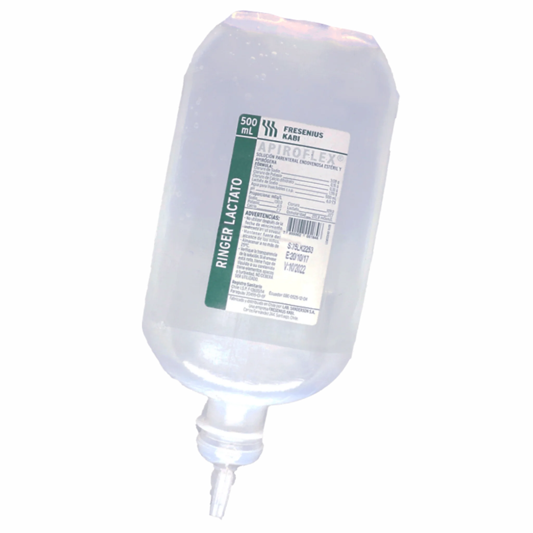 Suero Ringer Lactato 500ml. Insumos Médicos