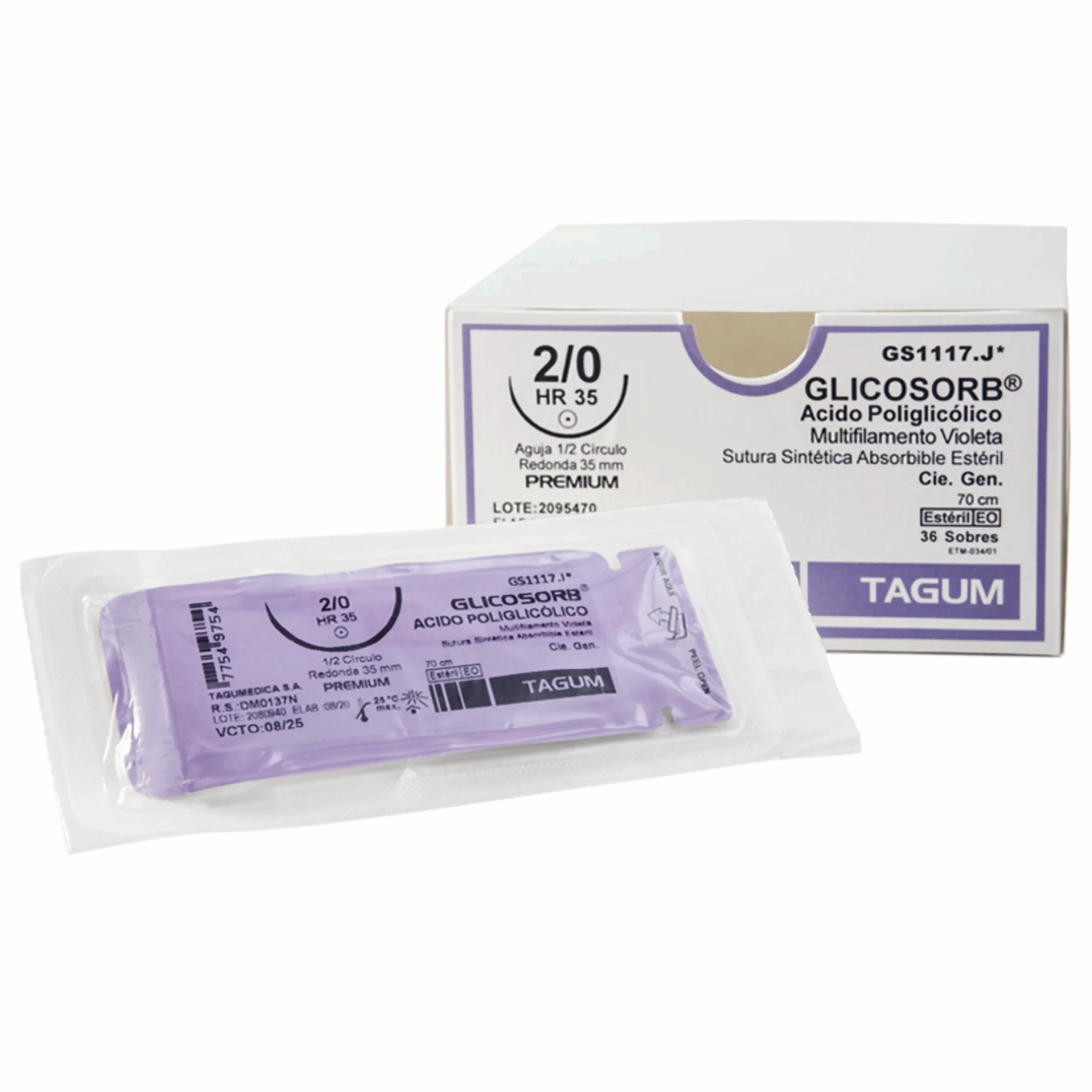 Sutura Ácido Poliglicólico. Insumos Médicos