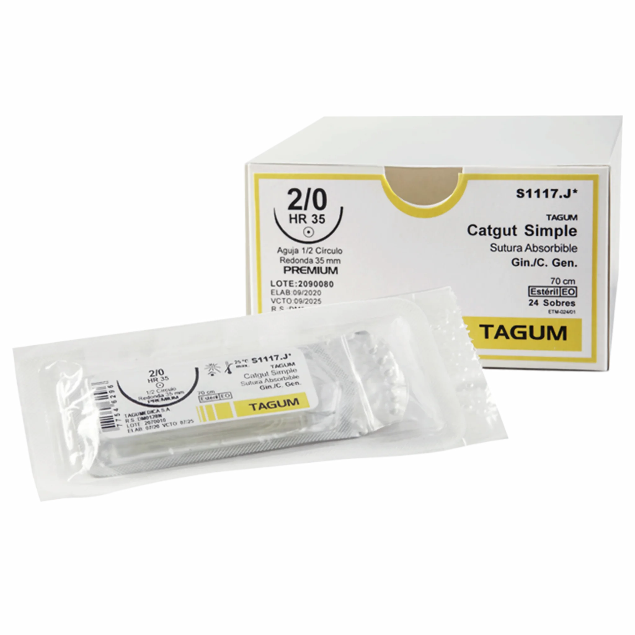 Sutura Catgut Simple. Insumos Médicos