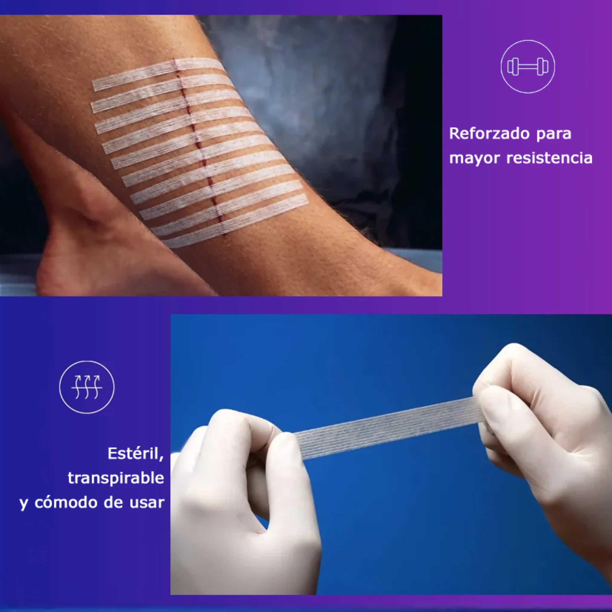 Steri Strip 6mm. x 7.5cm. R1541. Insumos Médicos