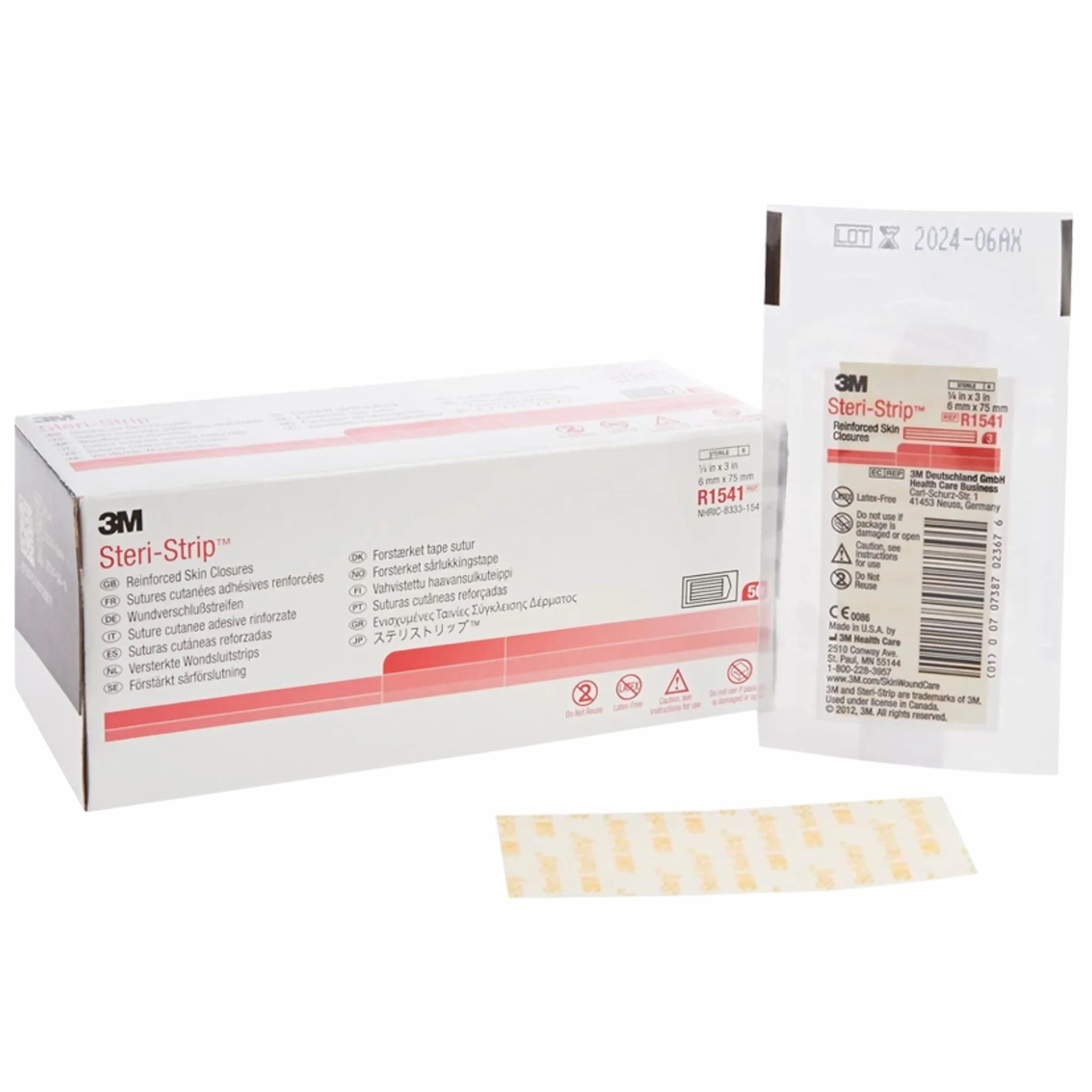 Steri Strip 6mm. x 7.5cm. R1541. Insumos Médicos