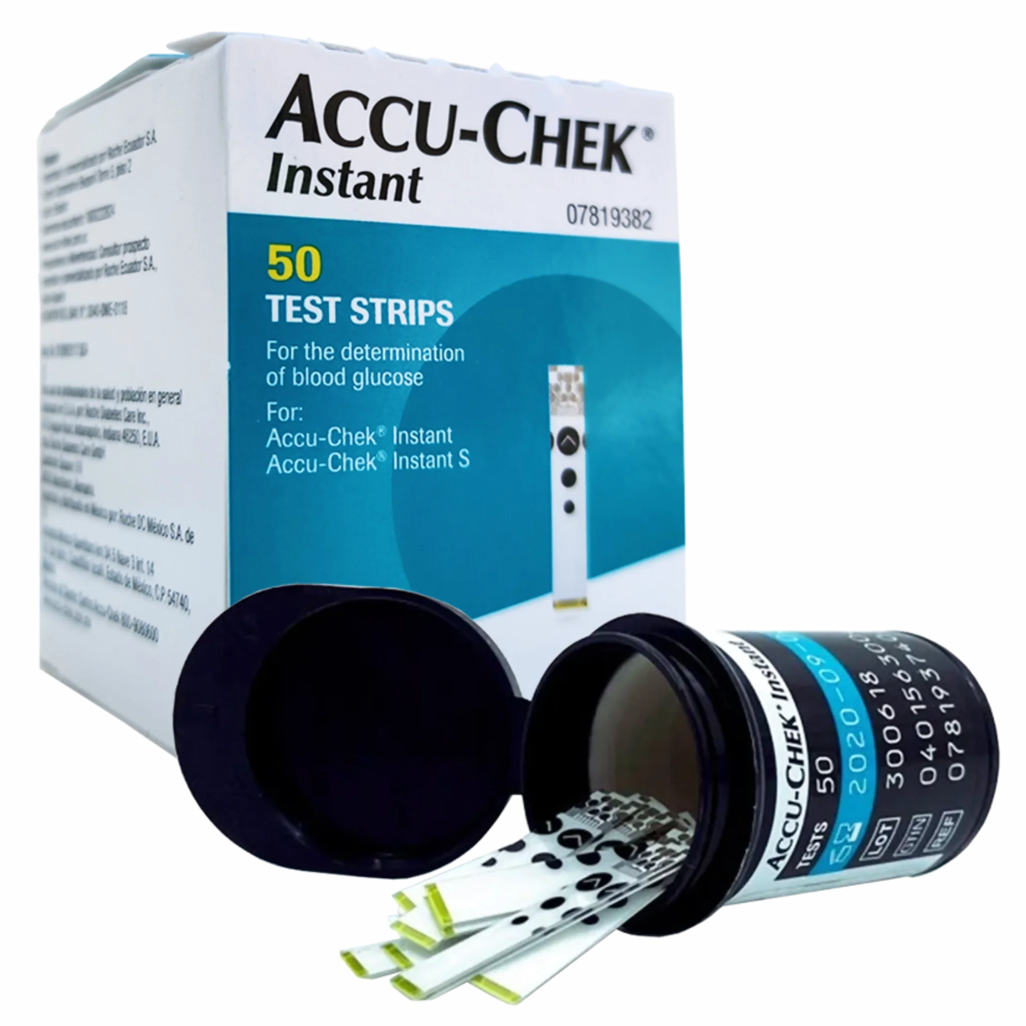 Toma de glicemia en tiras Accu-Chek® Instant. Insumos Médicos