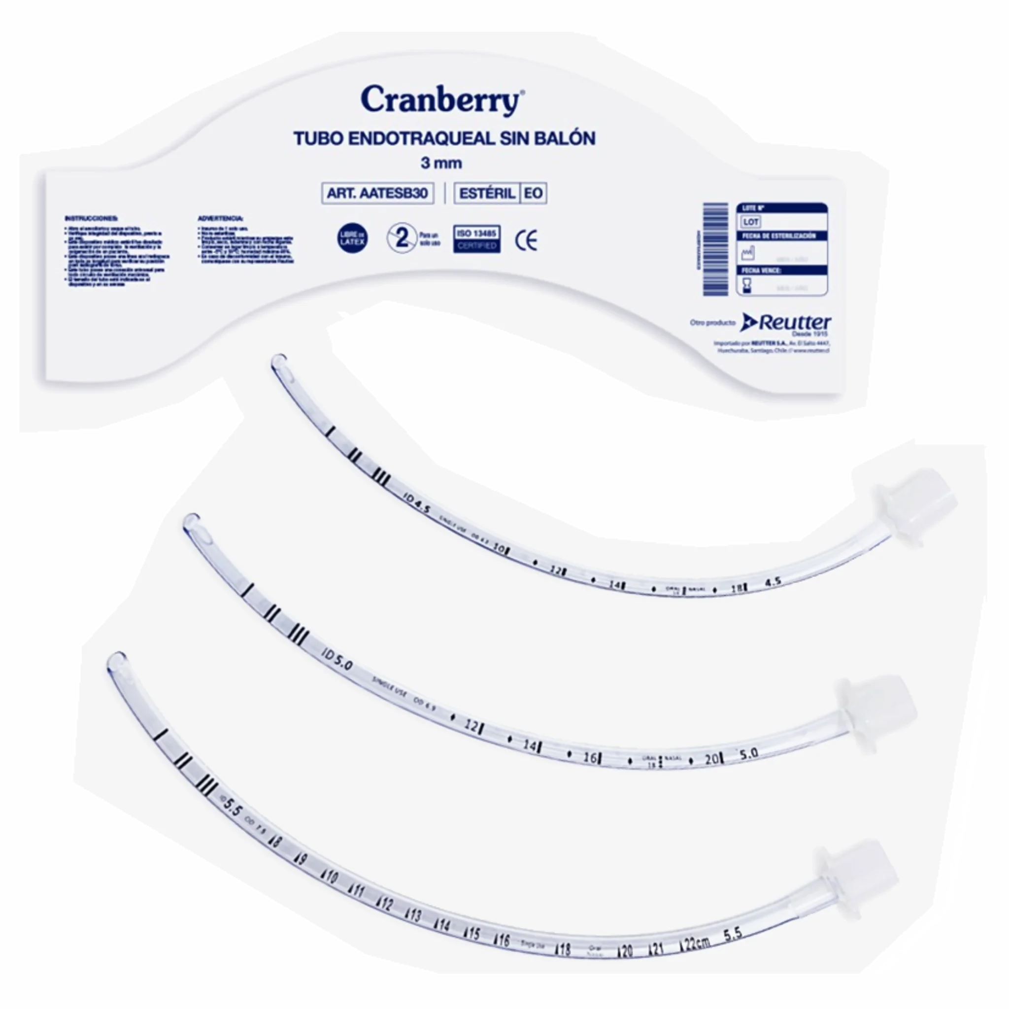 Tubos Endotraqueales Sin Balón. Insumos Médicos