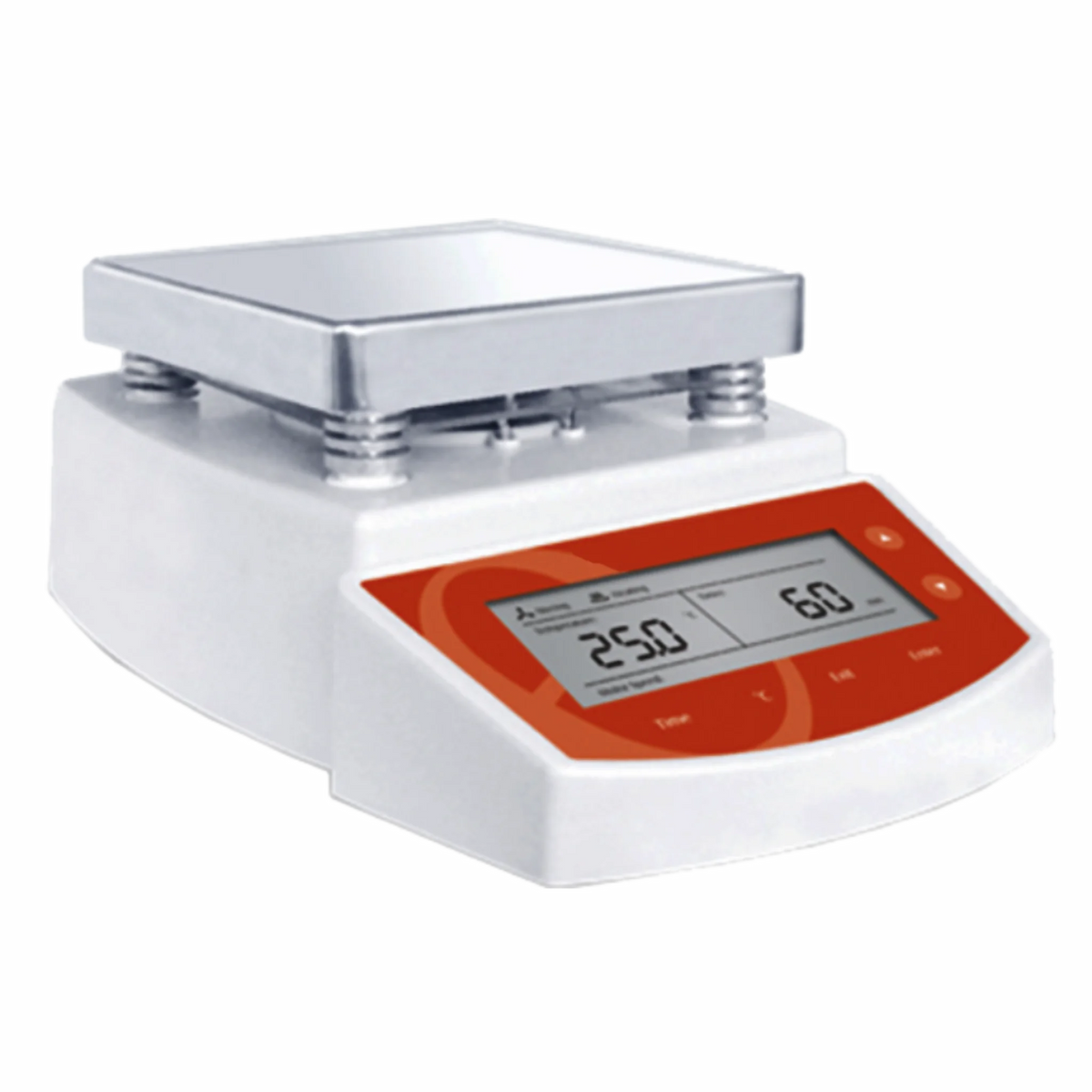 Agitador magnético digital c/calefacción de 2 lts. 0 - 1250 rpm max. - 300°. Cubierta inox. Mod. MS400. Marca KSL. Equipos de Laboratorio