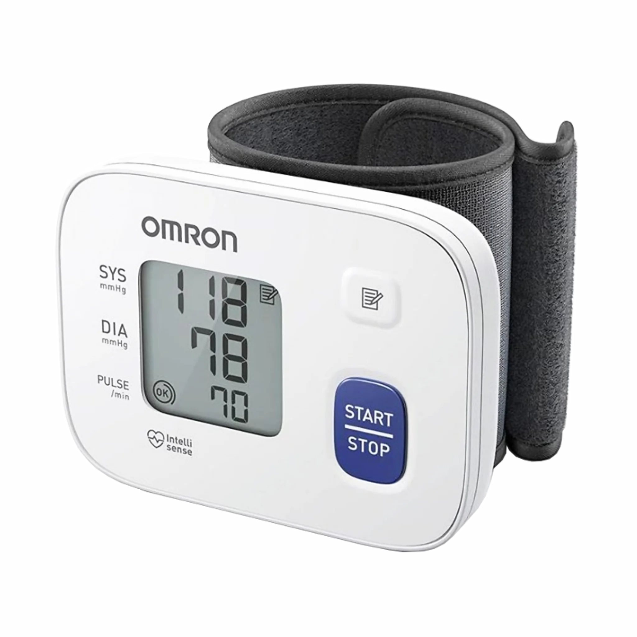 Toma de presión digital de muñeca. Mod. HEM-6161E. Marca Omron. Equipos Médicos