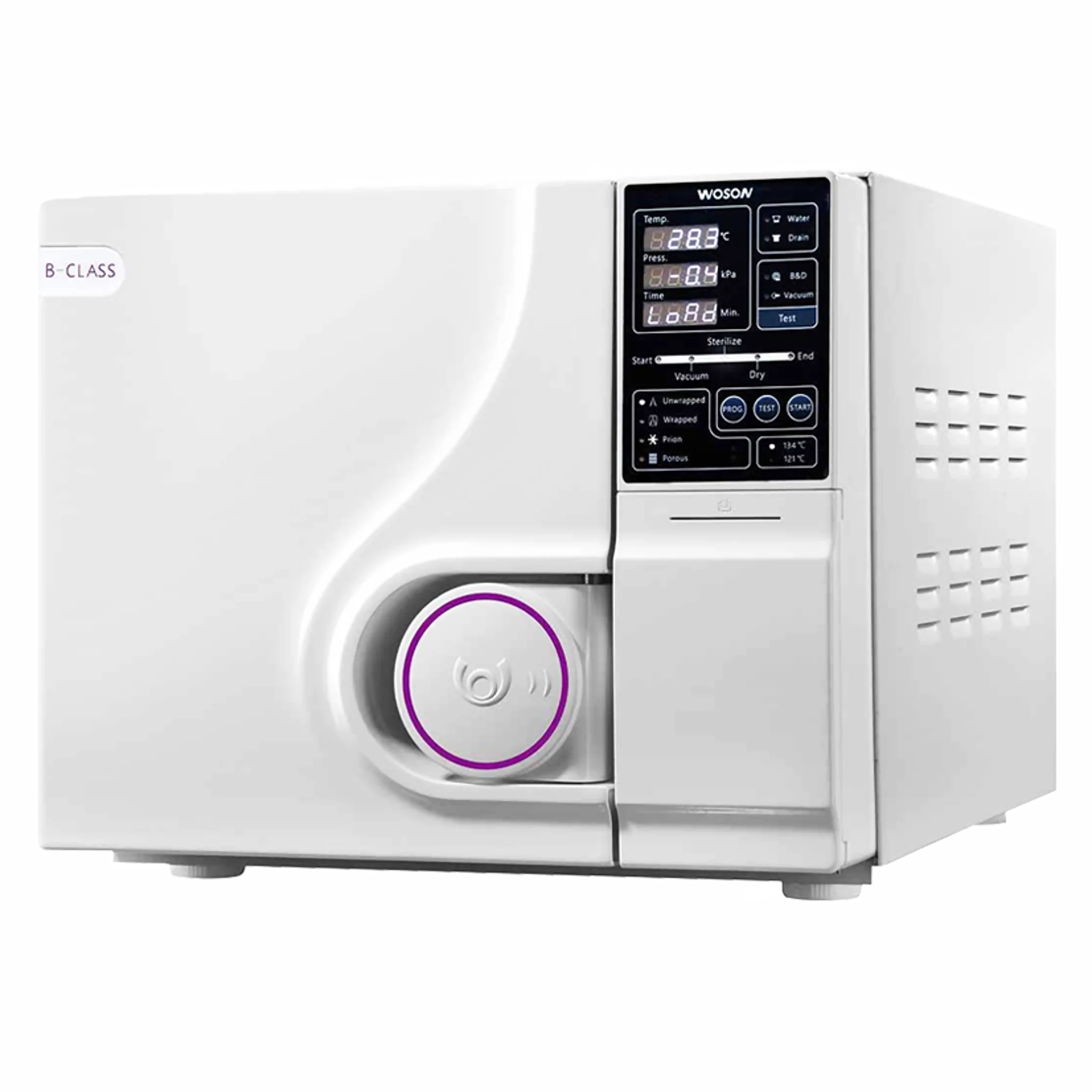 Autoclave horizontal automática de 23 lts. Mod. Tanzo - Clase B. Marca Woson. Equipos Médicos