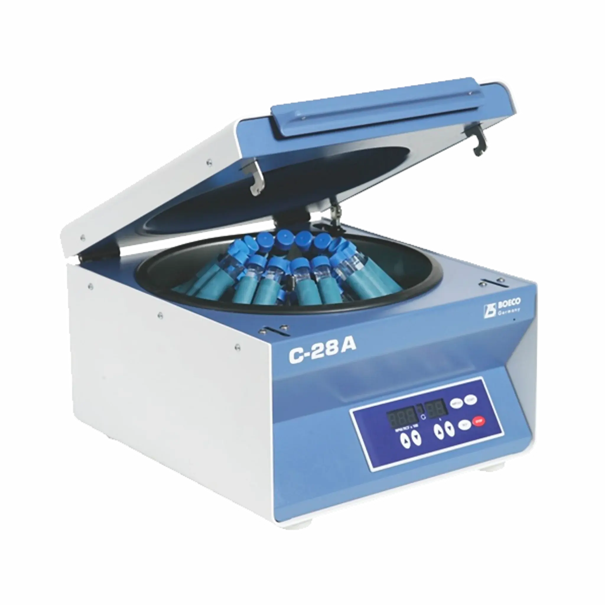 Centrífuga digital rotor 8 tubos de 15/50ml. - velocidad max. 6000 rpm. Mod. C-28A. Marca Boeco - Alemania. Equipos de Laboratorio