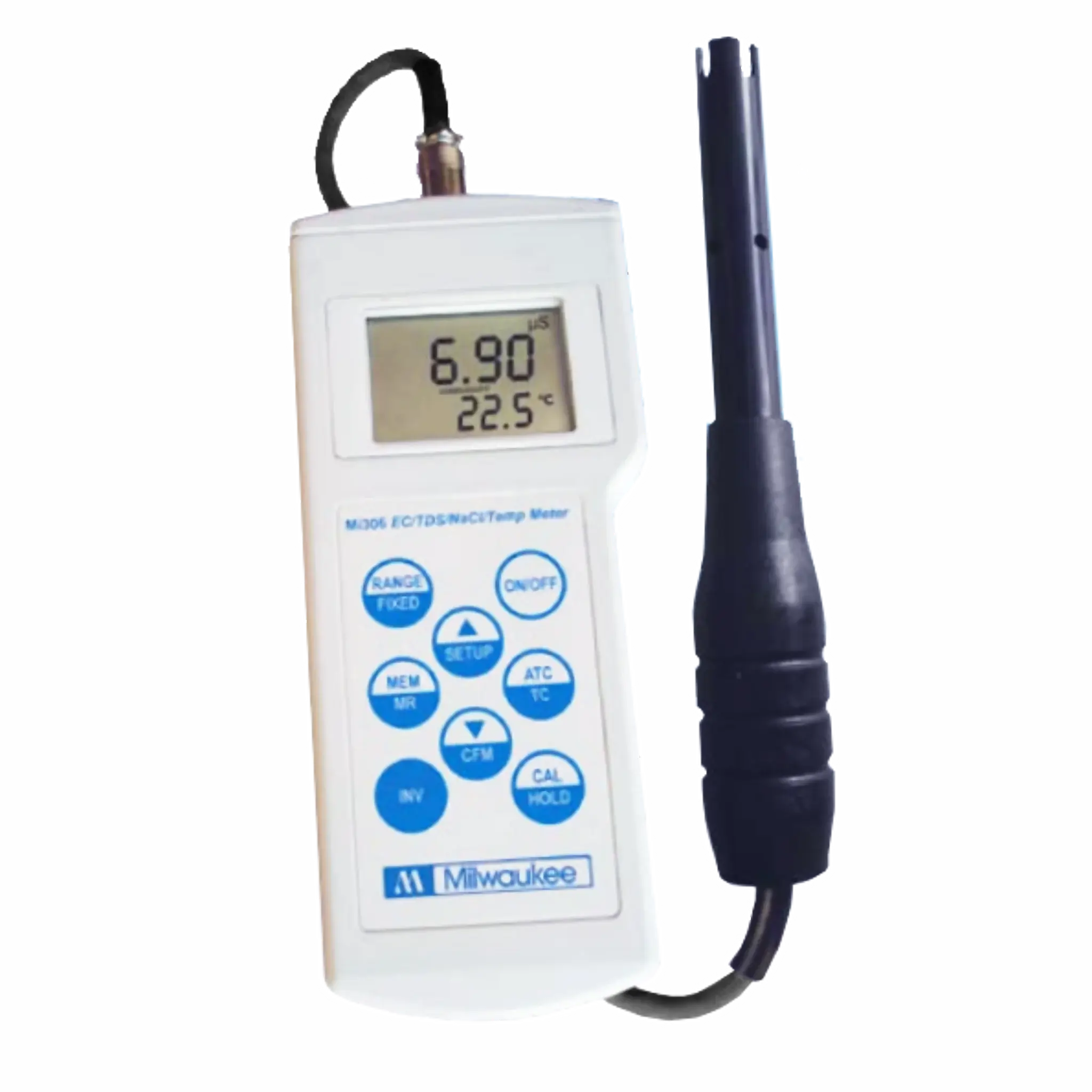 Conductivímetro microprocesado portátil. Mod. MW306. Marca Milwaukee. Equipos de Laboratorio