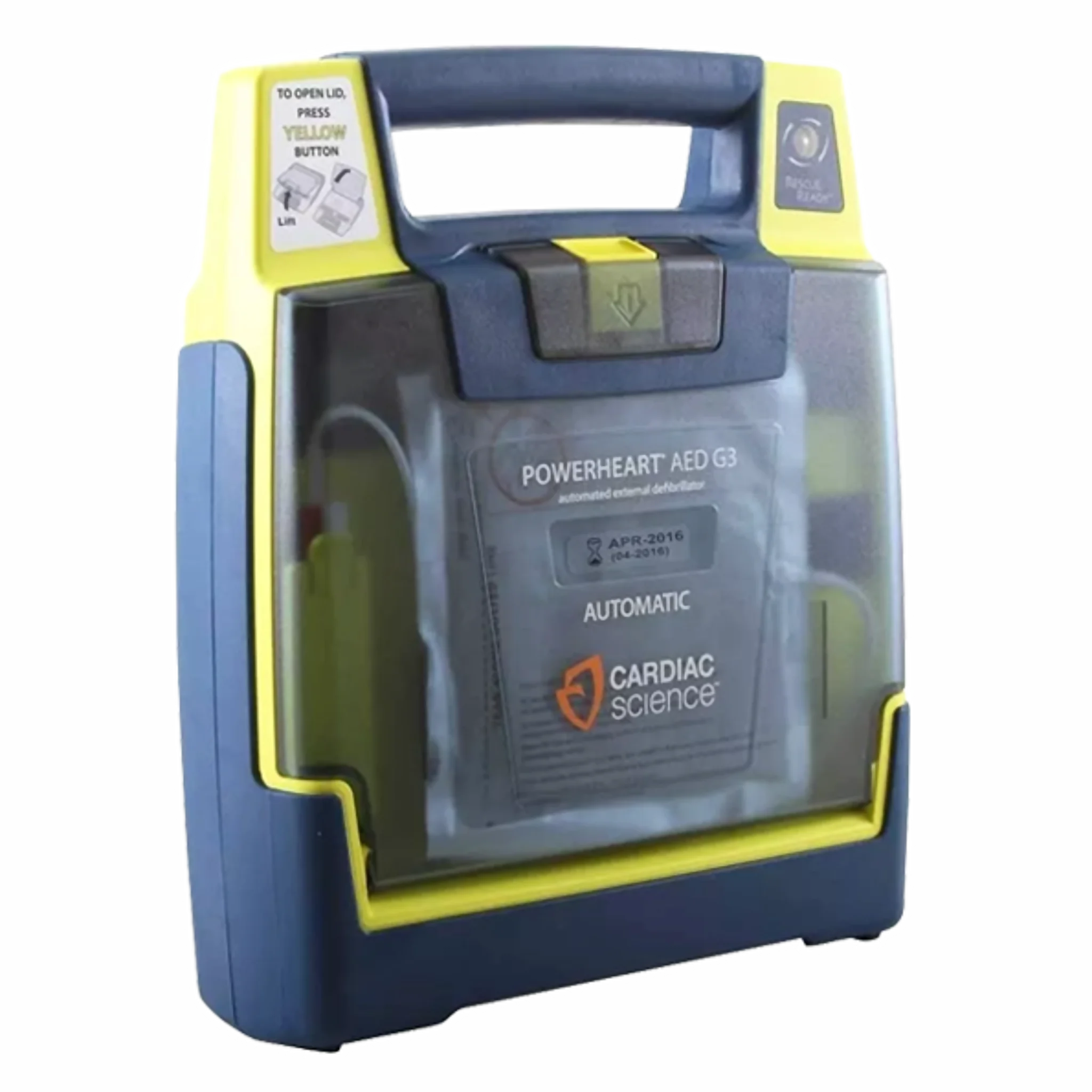 Desfibrilador automático pantalla LED y audio en español. Mod. Power Heart G3. Marca Cardiac Science. Equipos Médicos