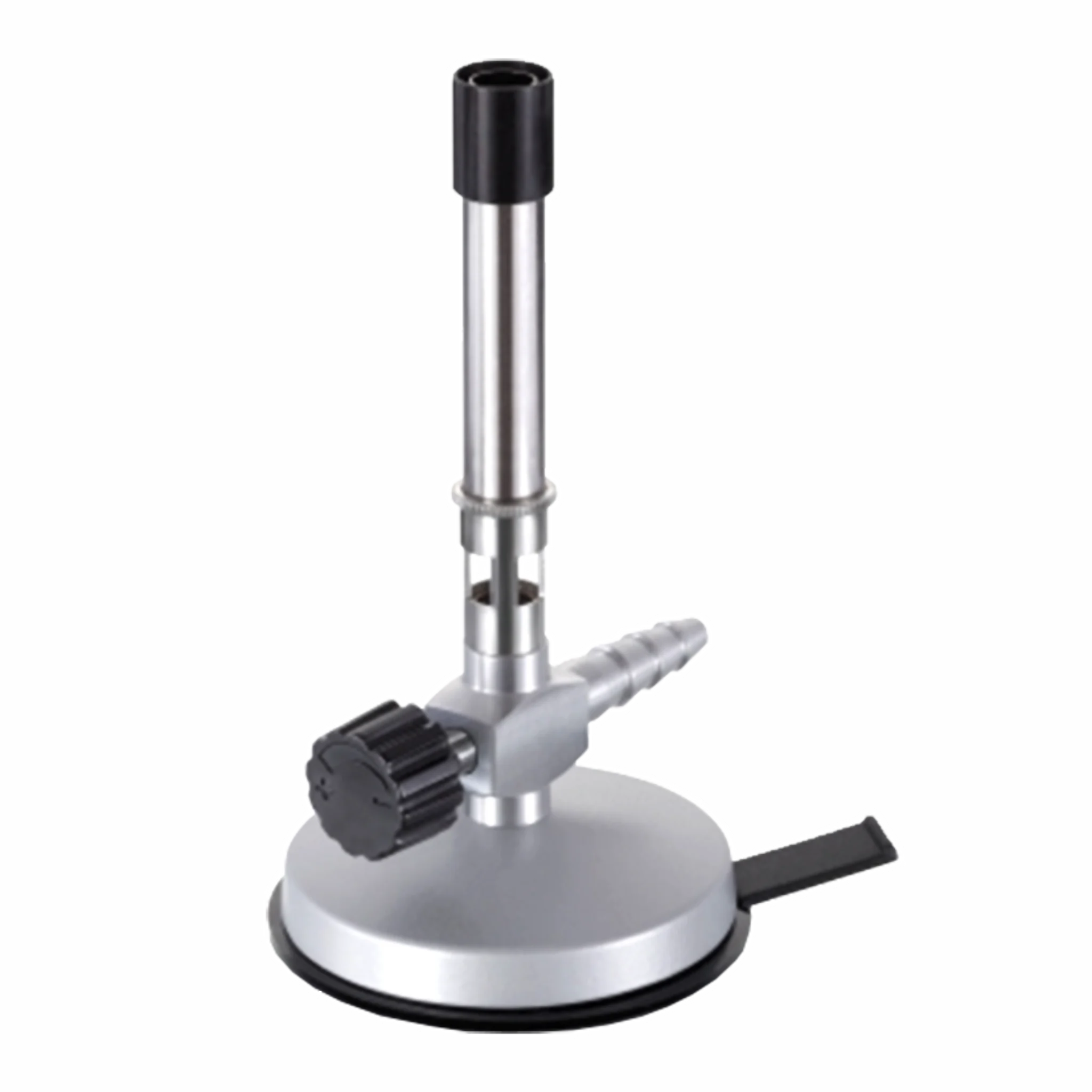 Mechero Bunsen con llave y piloto - gas natural o gas licuado - CERTIFICADO. Marca Usbeck. Equipos de Laboratorio