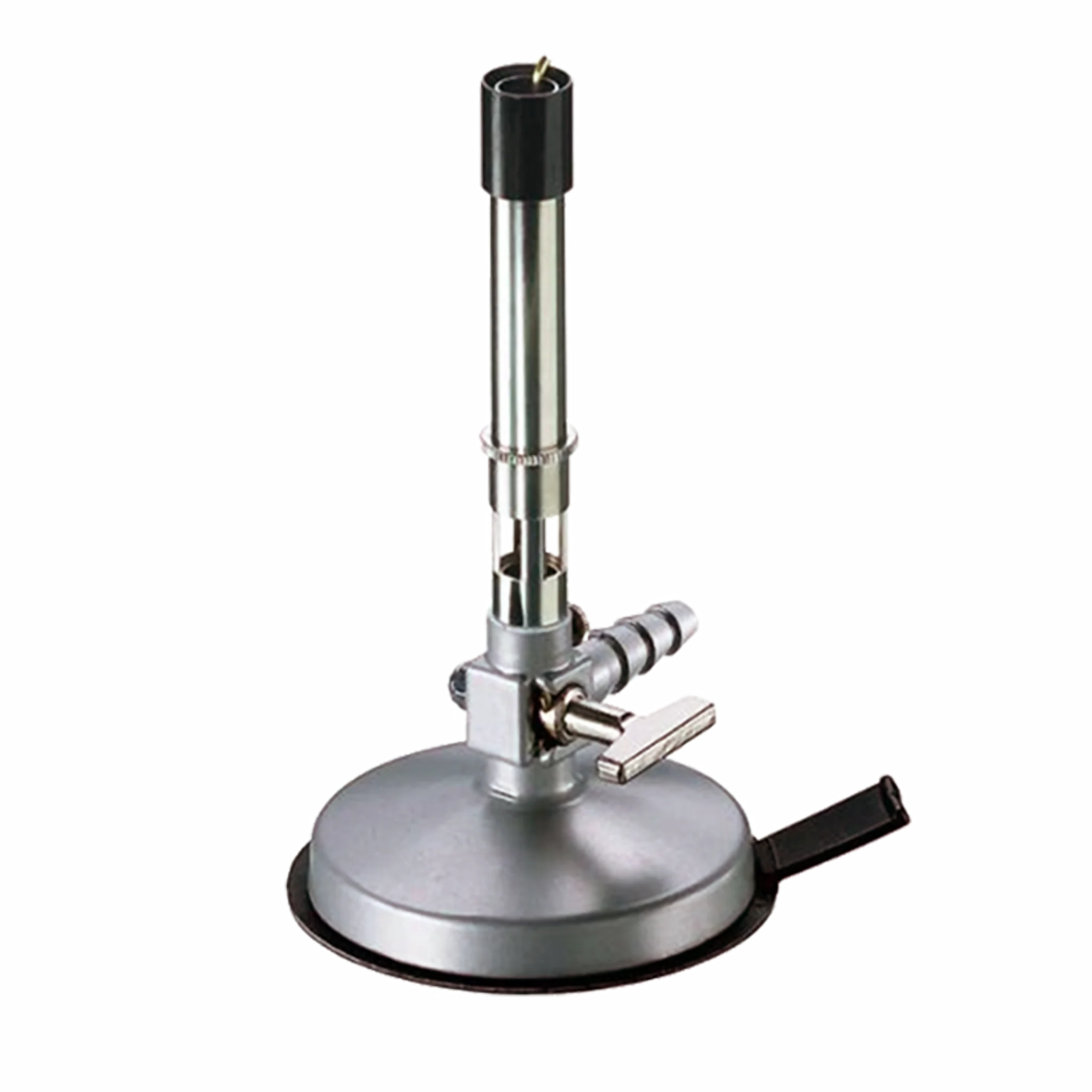 Mechero Bunsen con llave y piloto - gas natural o gas licuado. Marca Usbeck. Equipos de Laboratorio