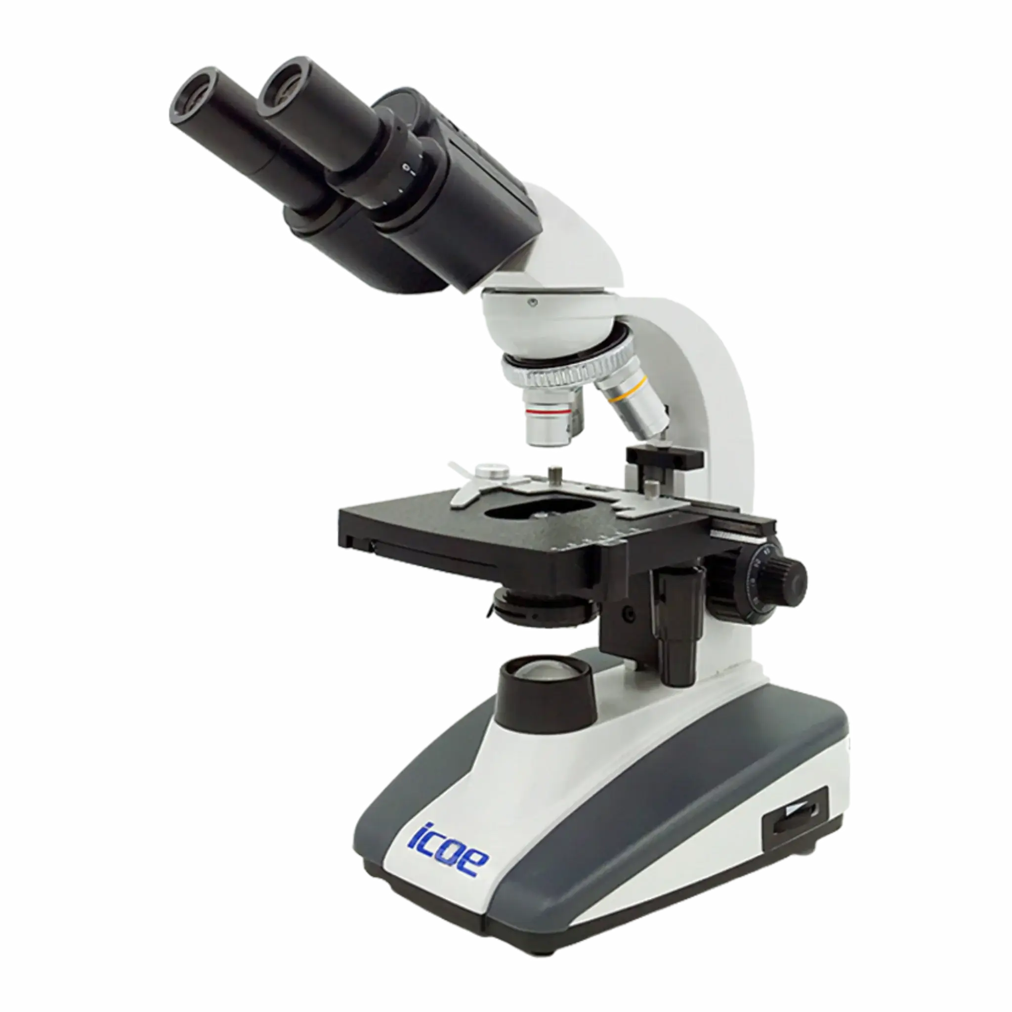 Microscopio biológico binocular acromático 4 objetivos - cabezal Siedentopf. Mod. BM20B - ICOE. Equipos de Laboratorio