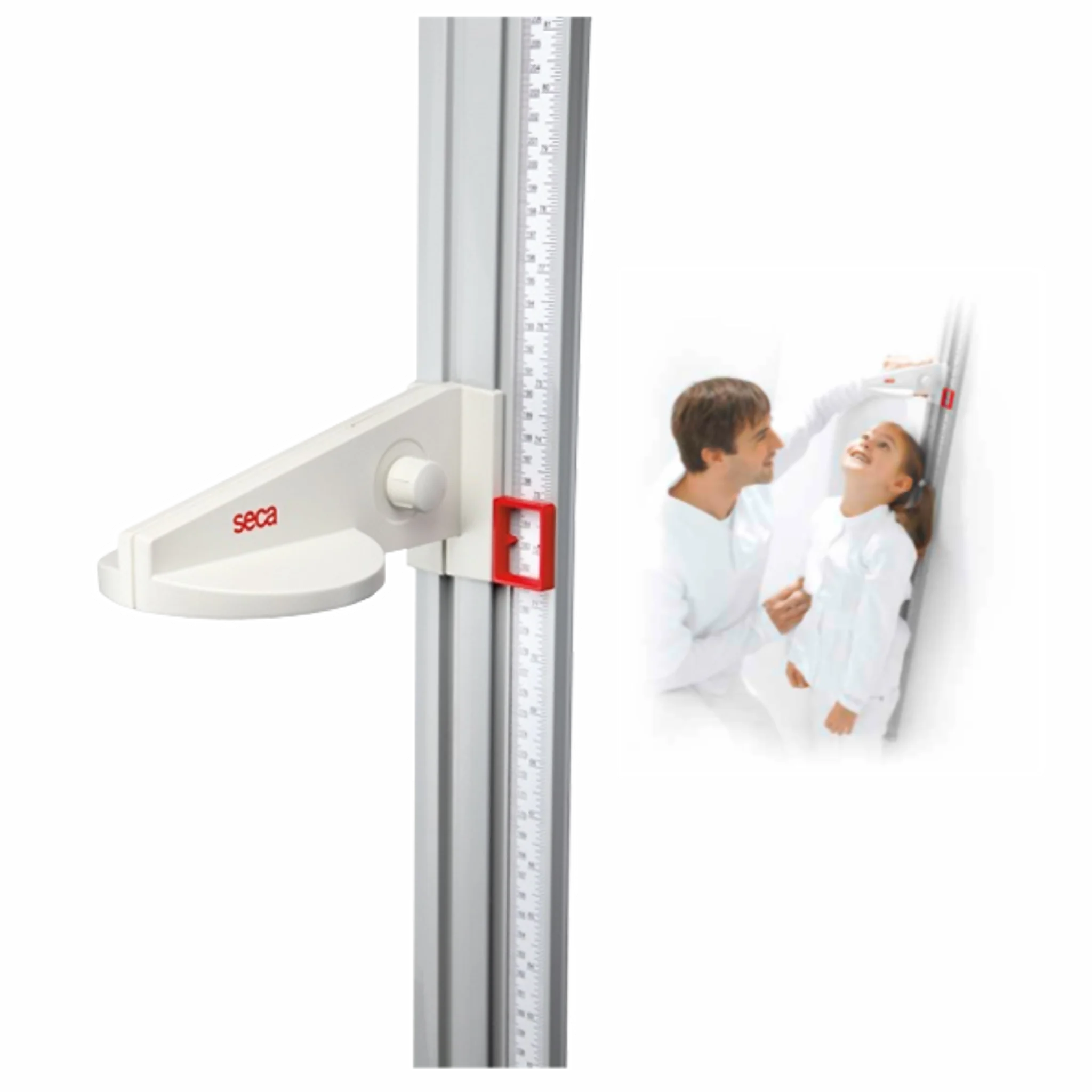 Tallímetro mecánico para pared - cm/inch rango de medición: 3.5-230cm. división: 1mm. Mod. 216. Marca SECA - Alemania. Equipos Médicos