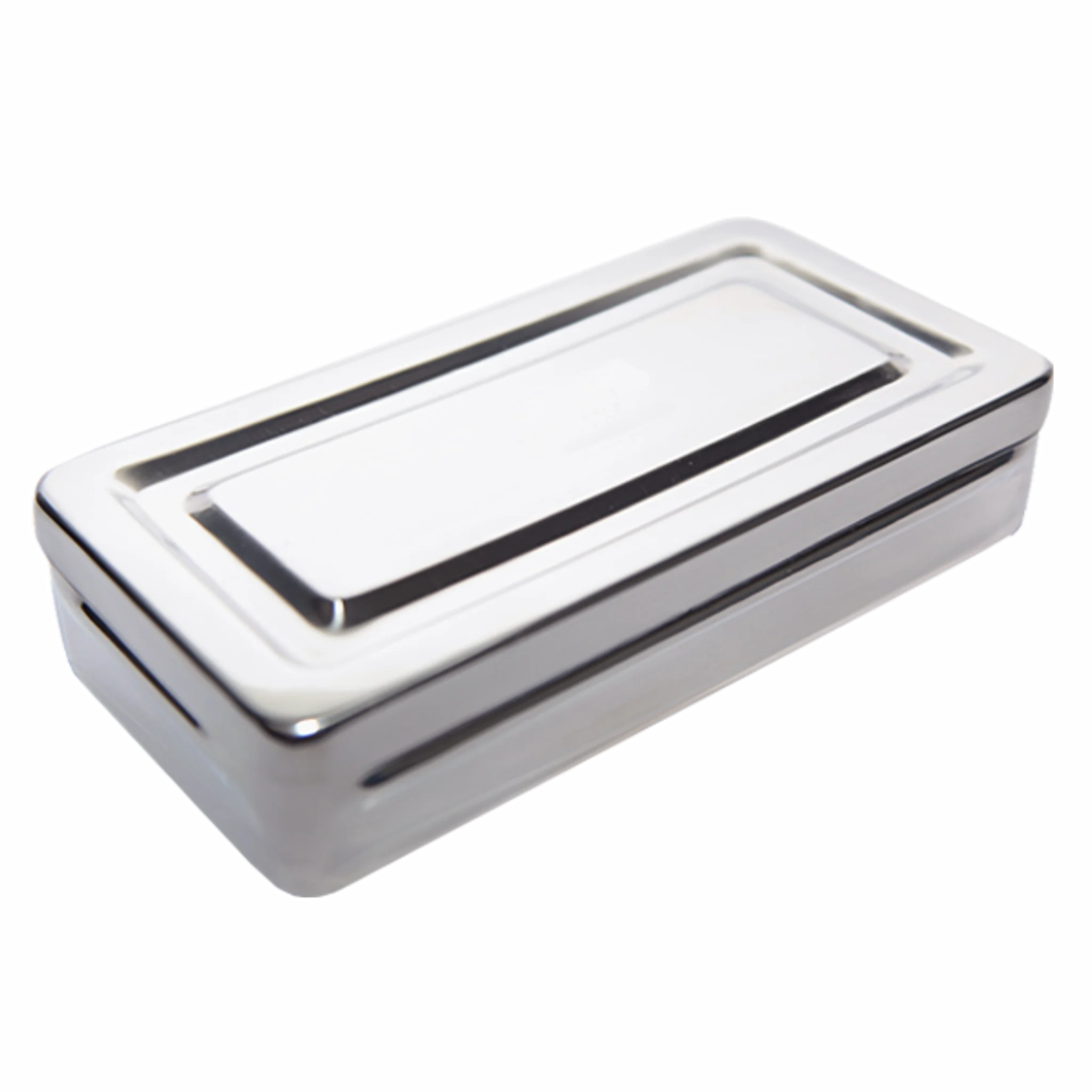 Caja Acero Inoxidable Lisa. Instrumental Quirúrgico