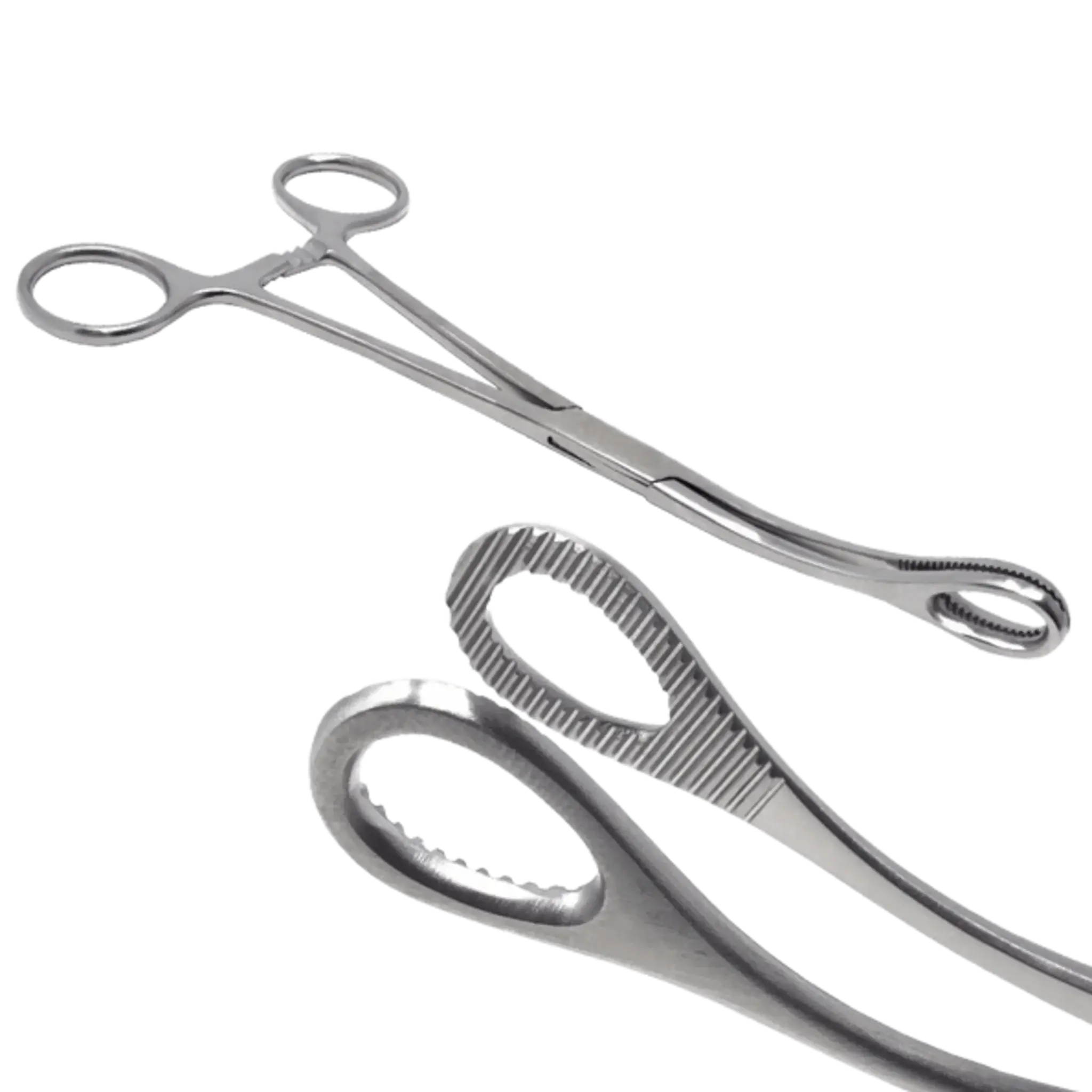 Pinza Foerster Estriada Curva. Instrumental Quirúrgico